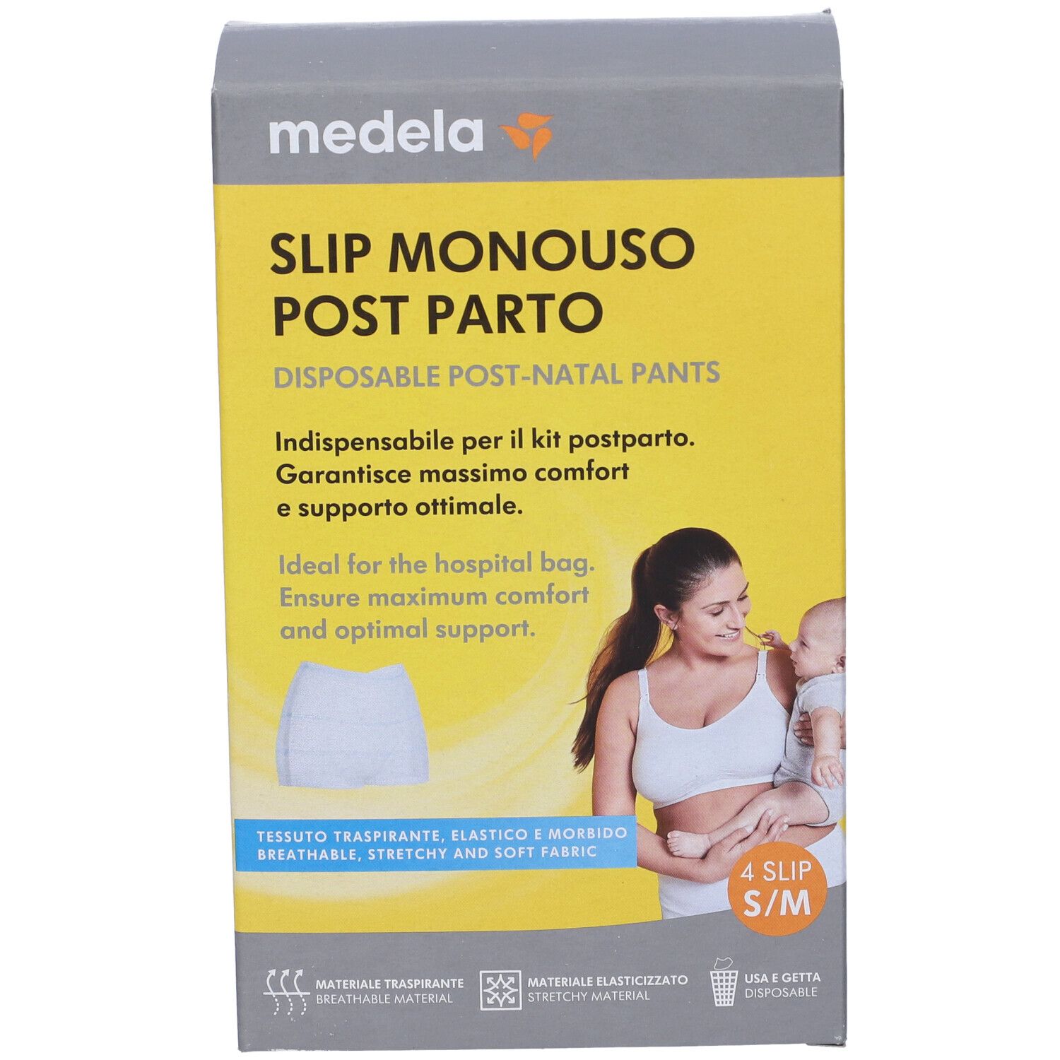 Post-Natal Pants S/M Monouso 4 Pezzi