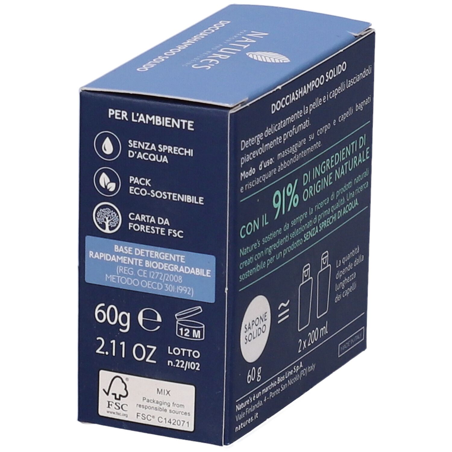 Nature'S Fiori Notturni Shampoo Solido 60 G Edizione Limitata