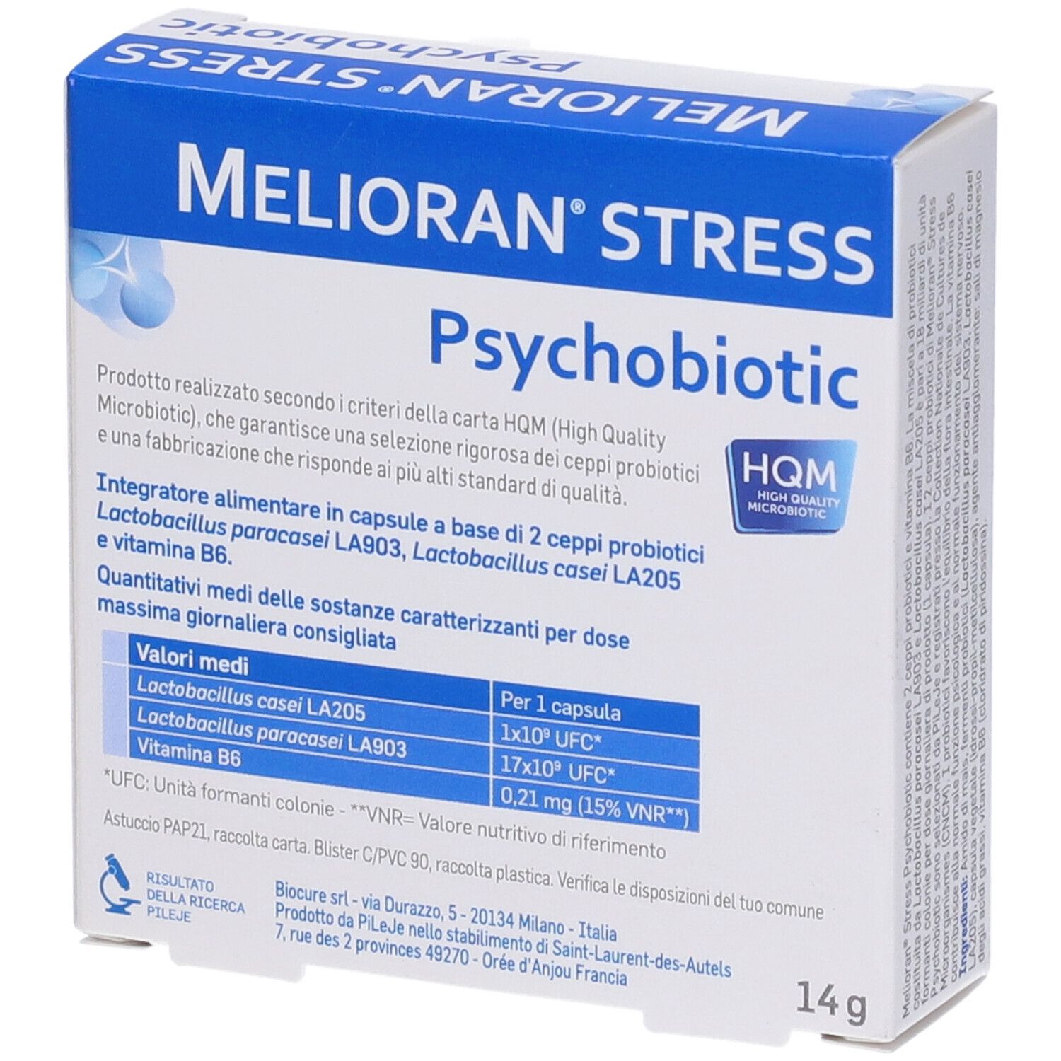 Biocure Melioran Stress Psychobiotic Capsule