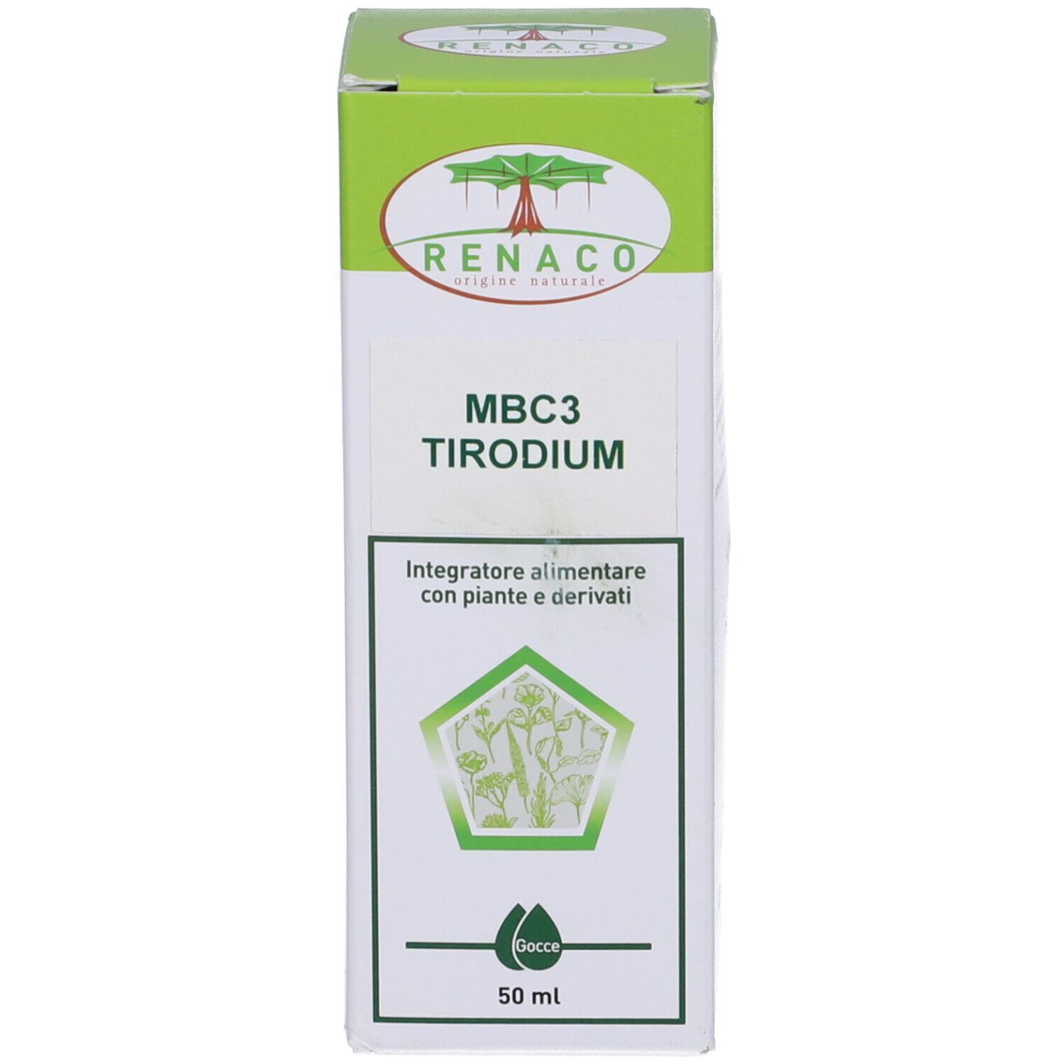 Confezione del prodotto. Scatola con nome del prodotto e logo. Integratore alimentare.