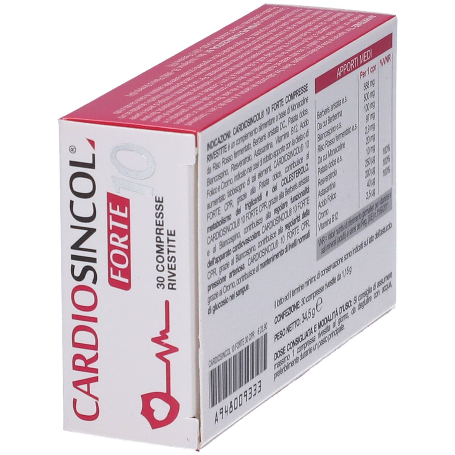 Cardiosincol 10 Forte 30 Compresse Rivestite