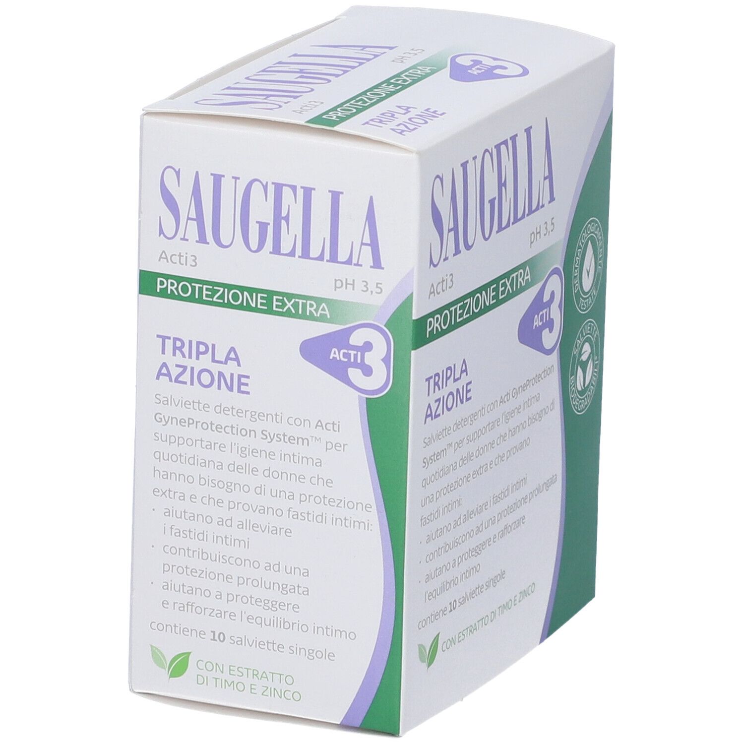Saugella ACTI3 Salviettine Intime Singole
