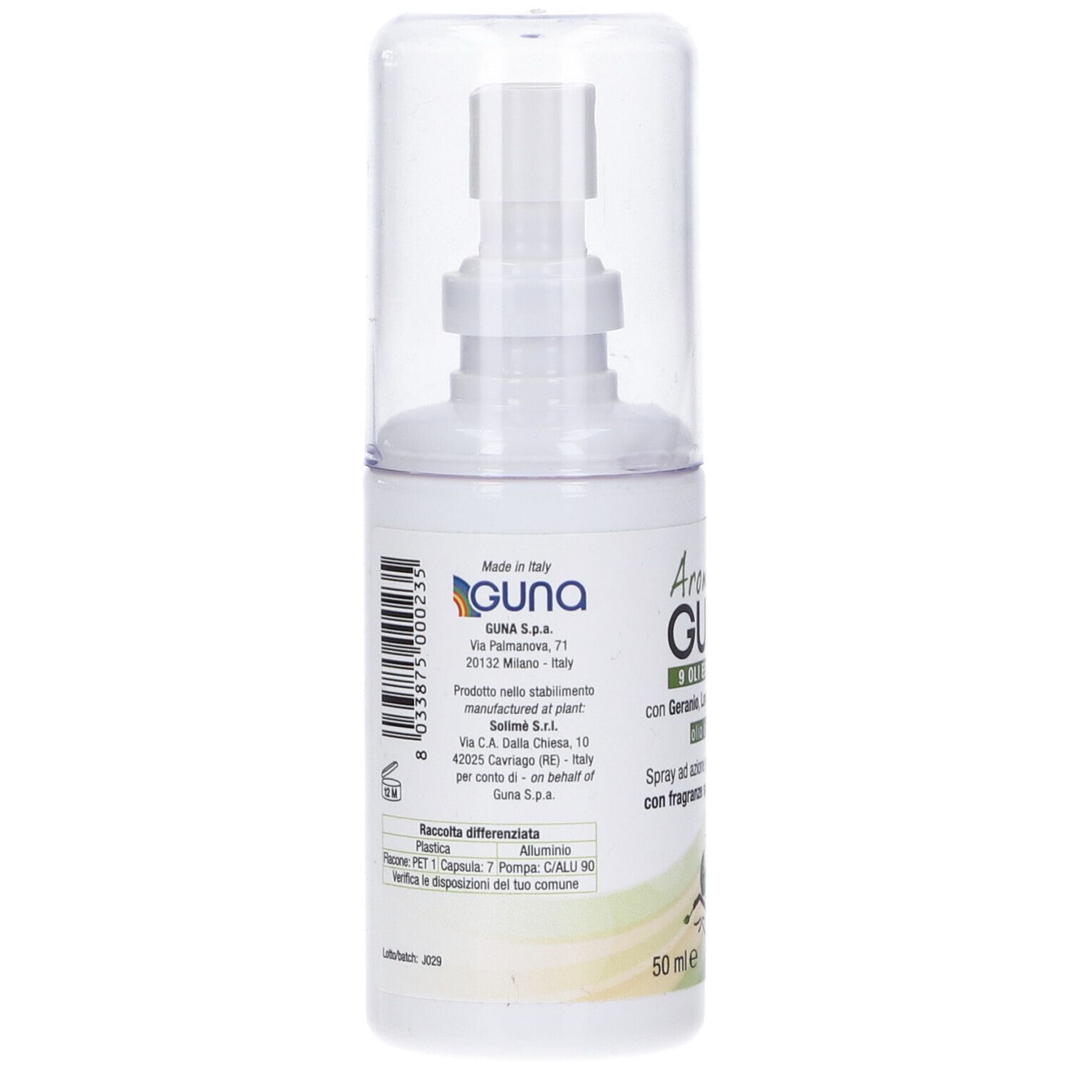 Aroma di Guna Spray con 9 Oli Essenziali