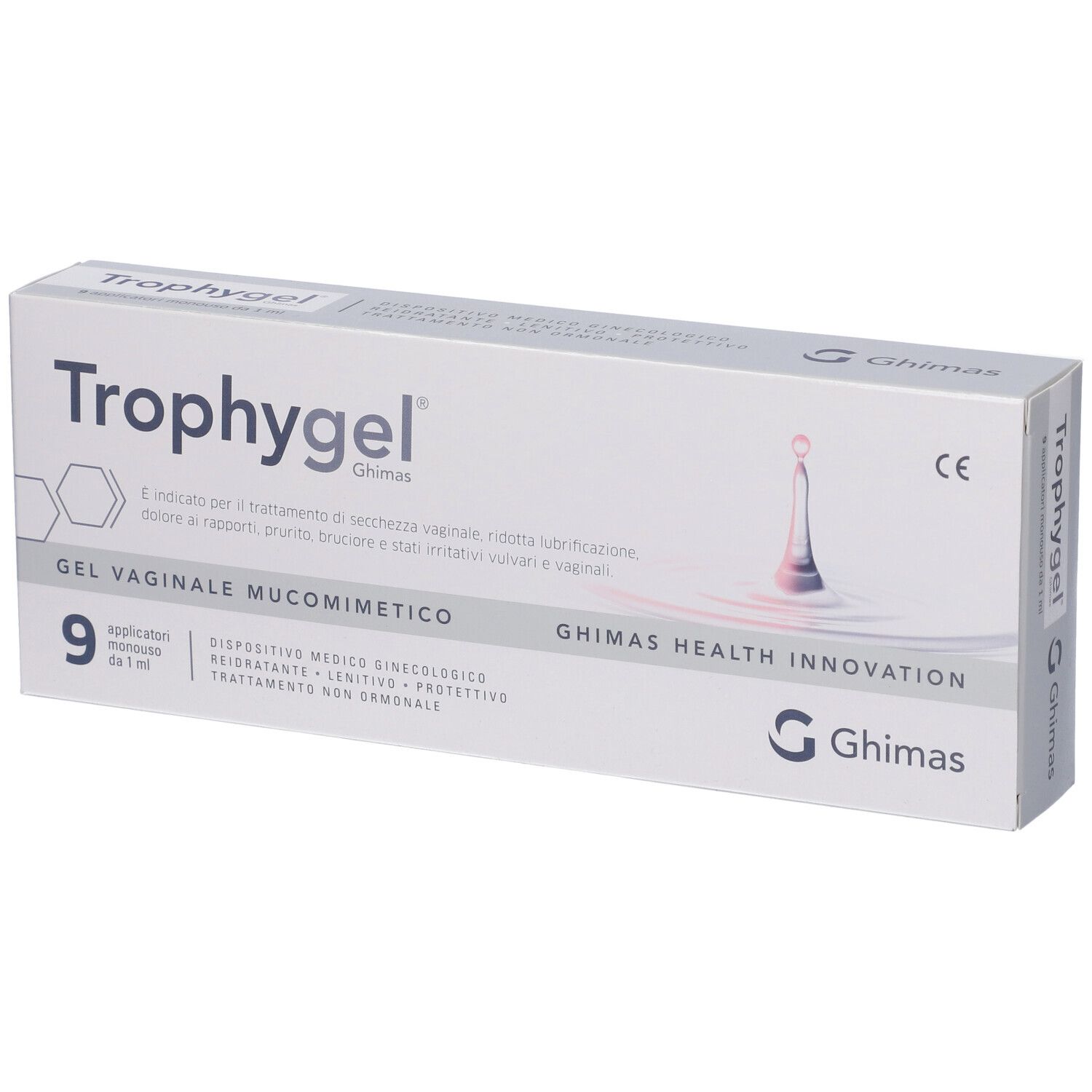 Gel Vaginale Mucomimetico Trophygel Ghimas 9 Applicatori Monouso Da 1 Ml
