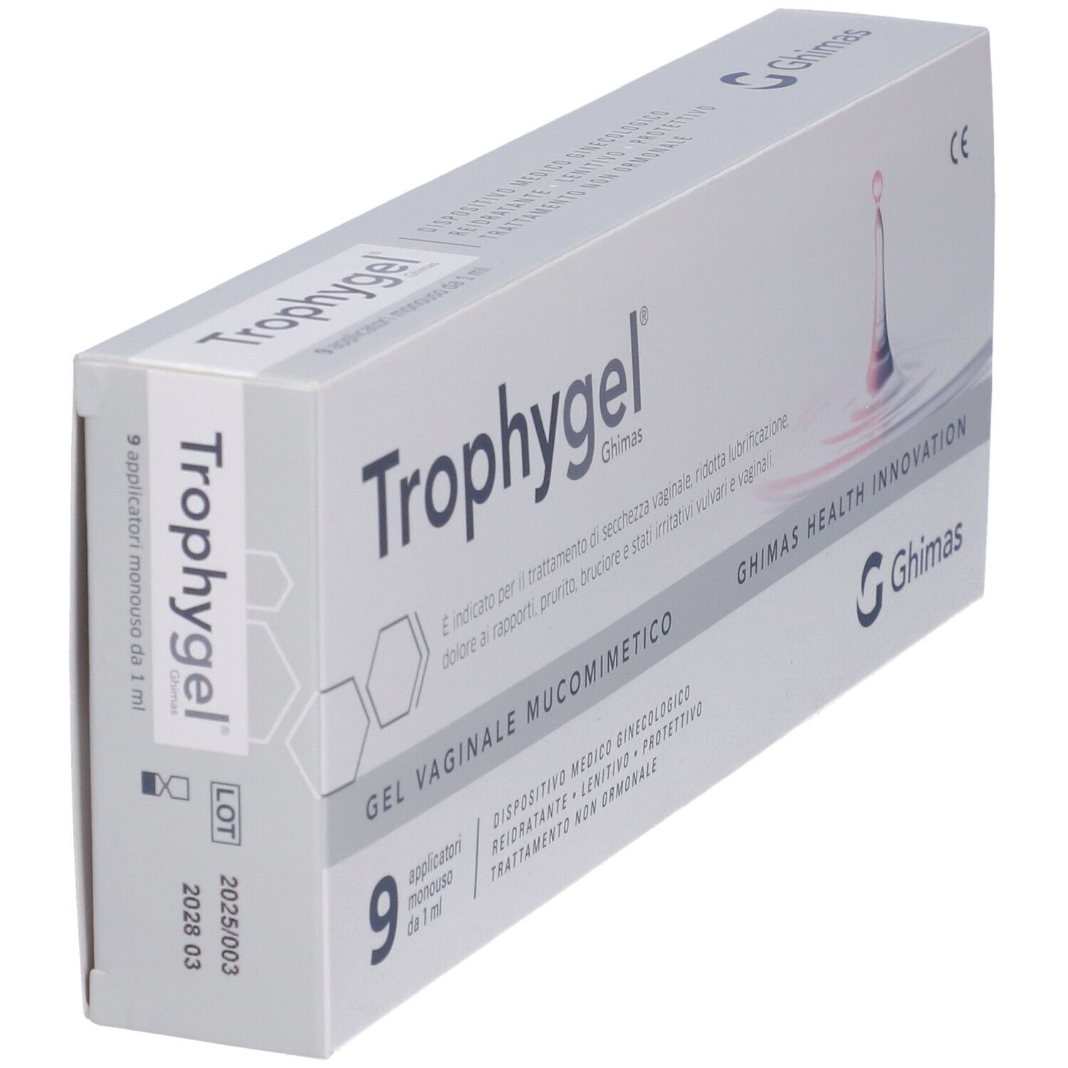 Gel Vaginale Mucomimetico Trophygel Ghimas 9 Applicatori Monouso Da 1 Ml