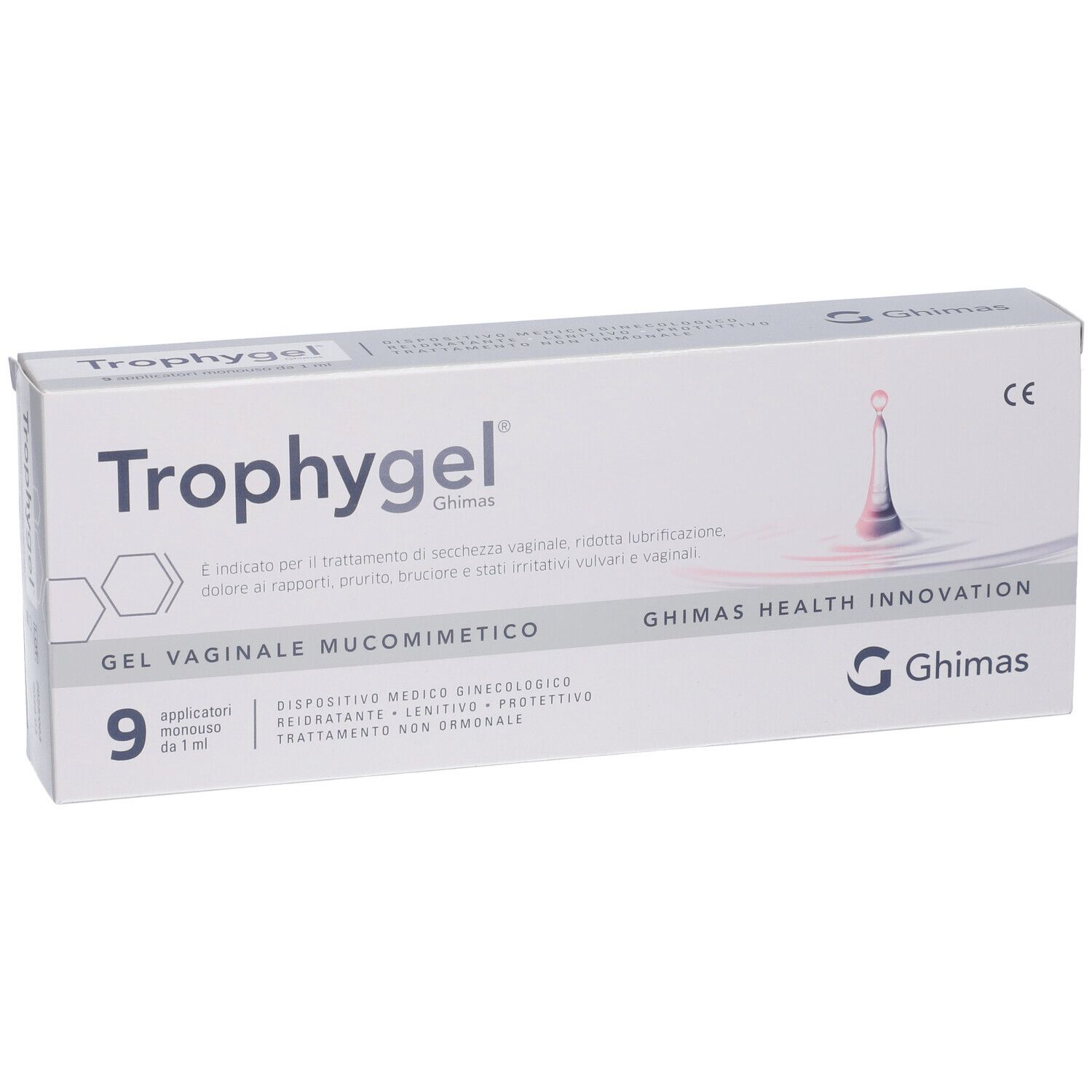 Gel Vaginale Mucomimetico Trophygel Ghimas 9 Applicatori Monouso Da 1 Ml