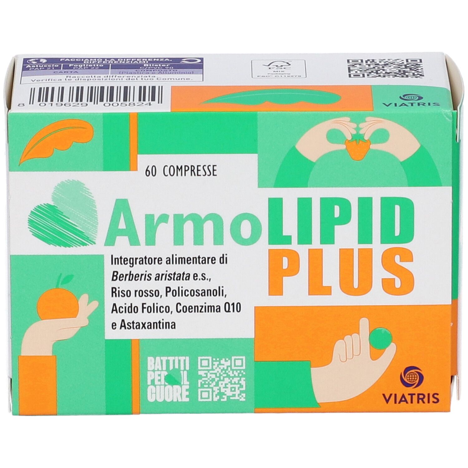 ArmoLIPID PLUS Integratore Alimentare 60 Compresse Edizione Limitata Battiti Per Il Cuore