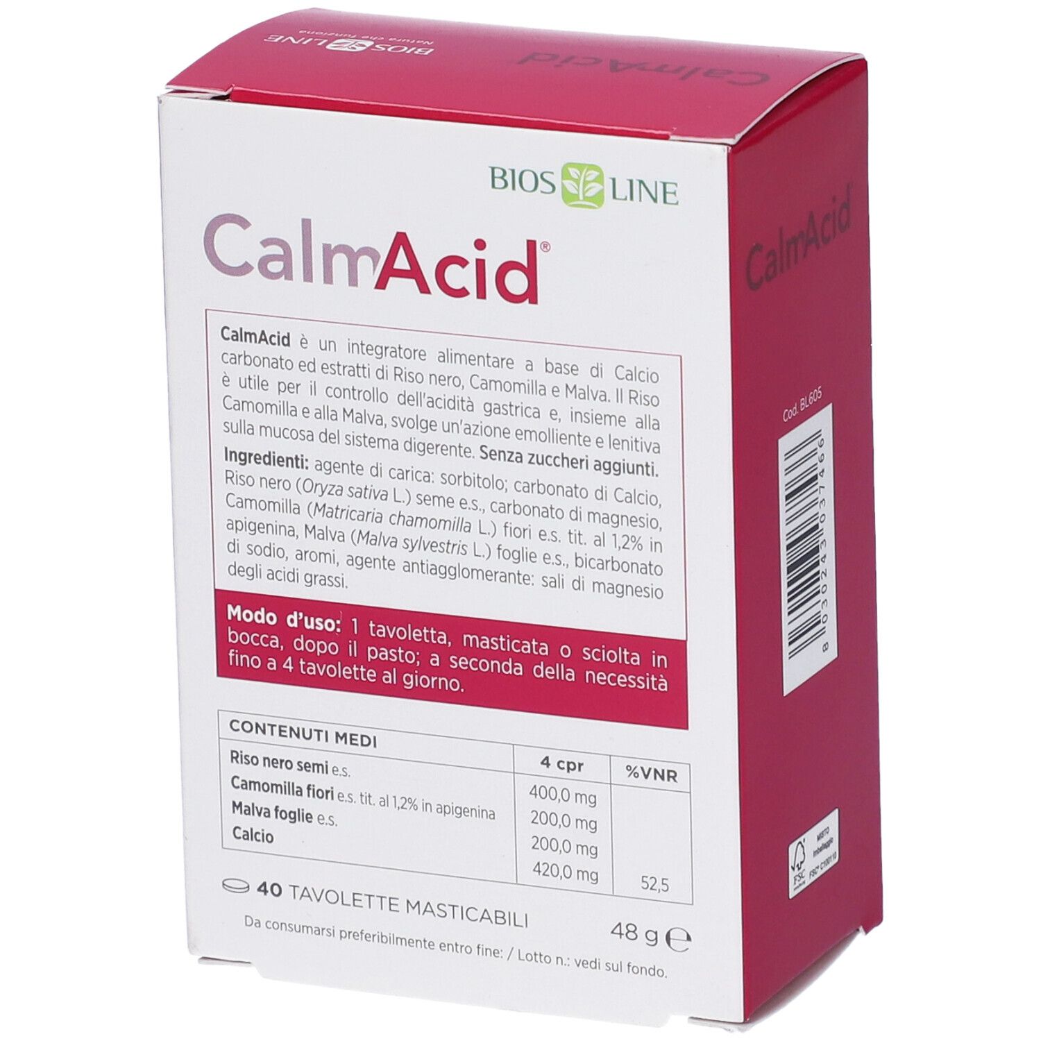 Calmacid 40 Tavolette Masticabili