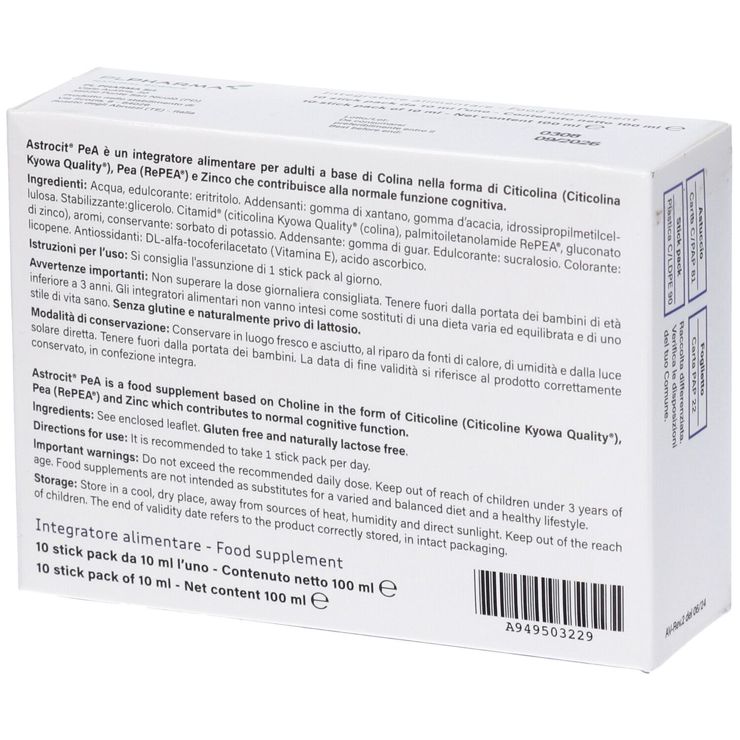 Astrocit Pea 10 Stick Pack