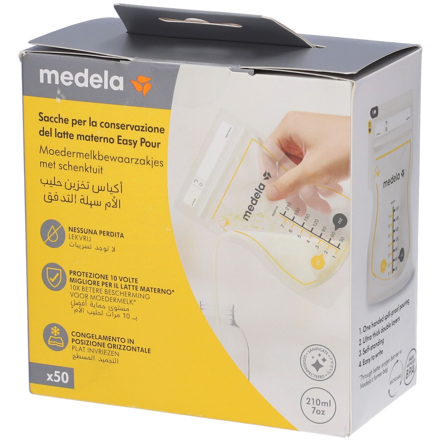 Easy Pour Sacca Conservazione Latte Materno 50 Pezzi