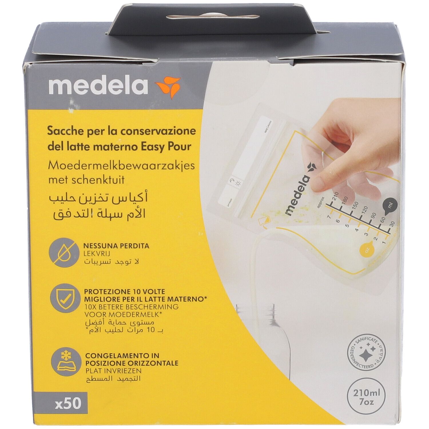 Easy Pour Sacca Conservazione Latte Materno 50 Pezzi