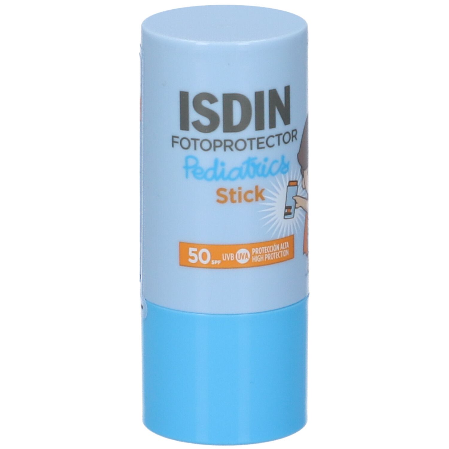 Stick blu. ISDIN Fotoprotector Pediatrics Stick. SPF50. Per bambini.
