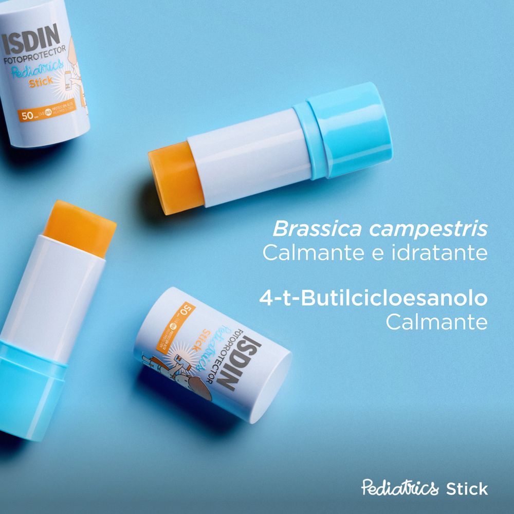 Diversi stick. Testo: Brassica campestris, Calmant e idratante. 4-t-Butilcicloesanolo, Calmant.