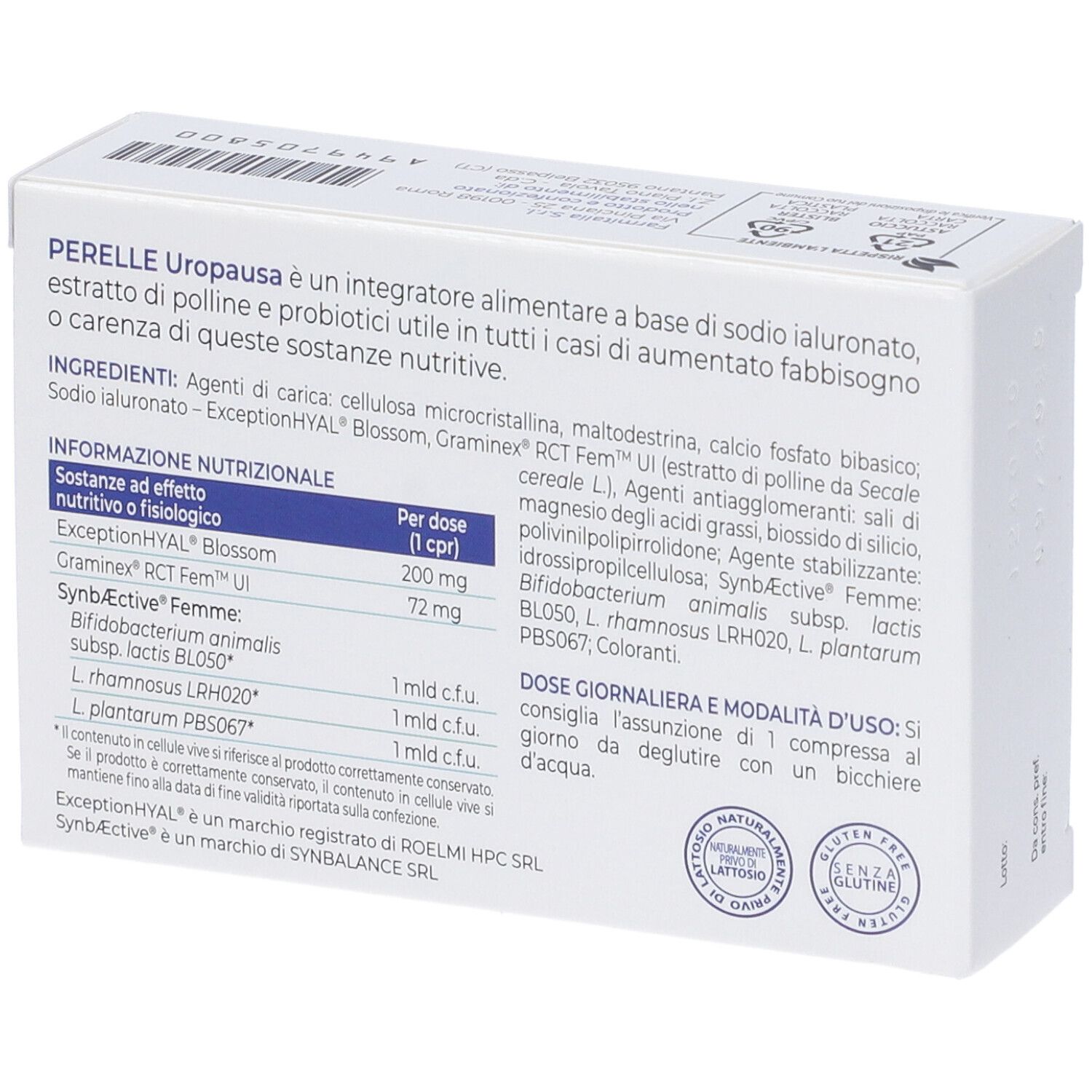 Perelle Uropausa Compresse Tristrato