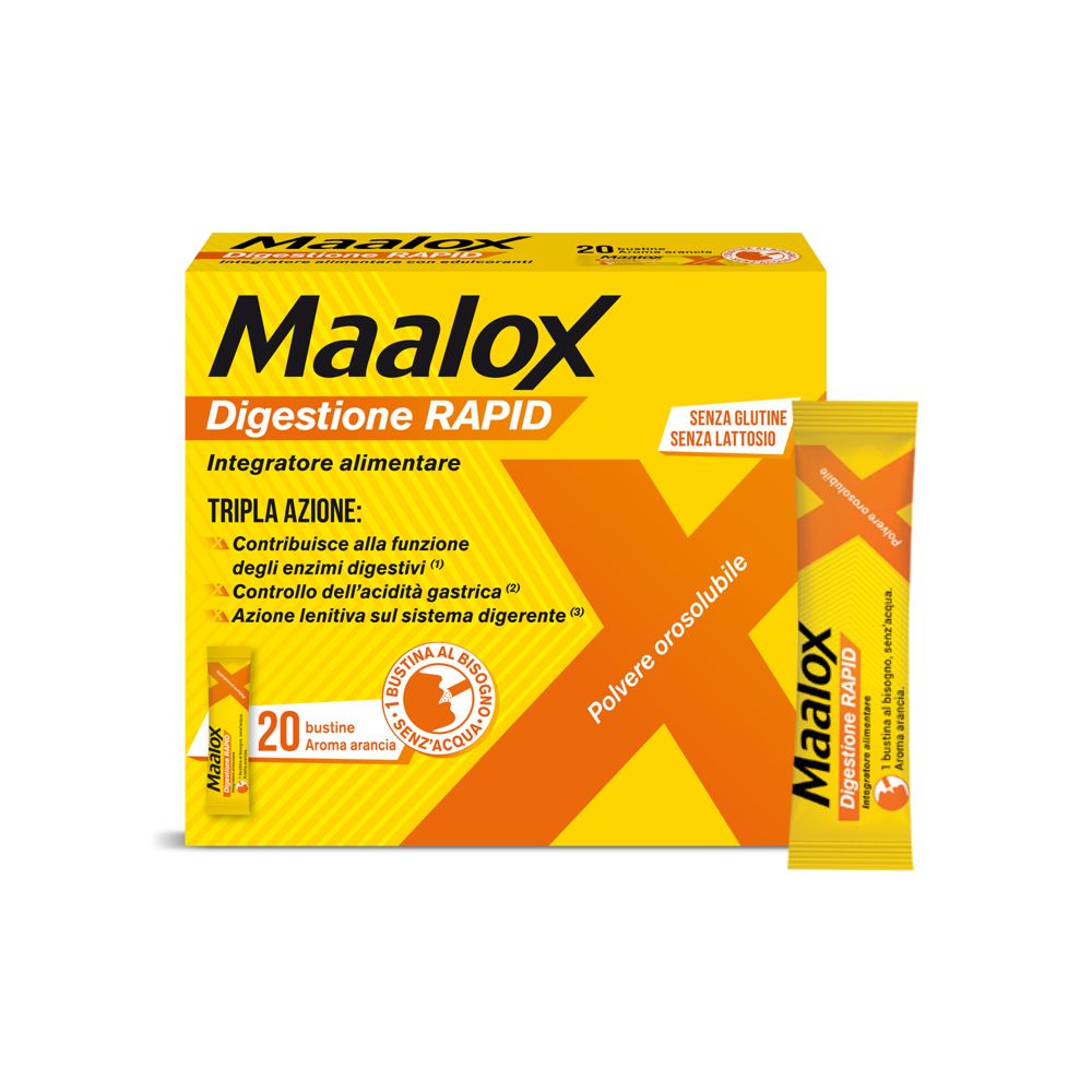 Maalox Digestione RAPID Integratore Alimentare per lo Stomaco in Bustine