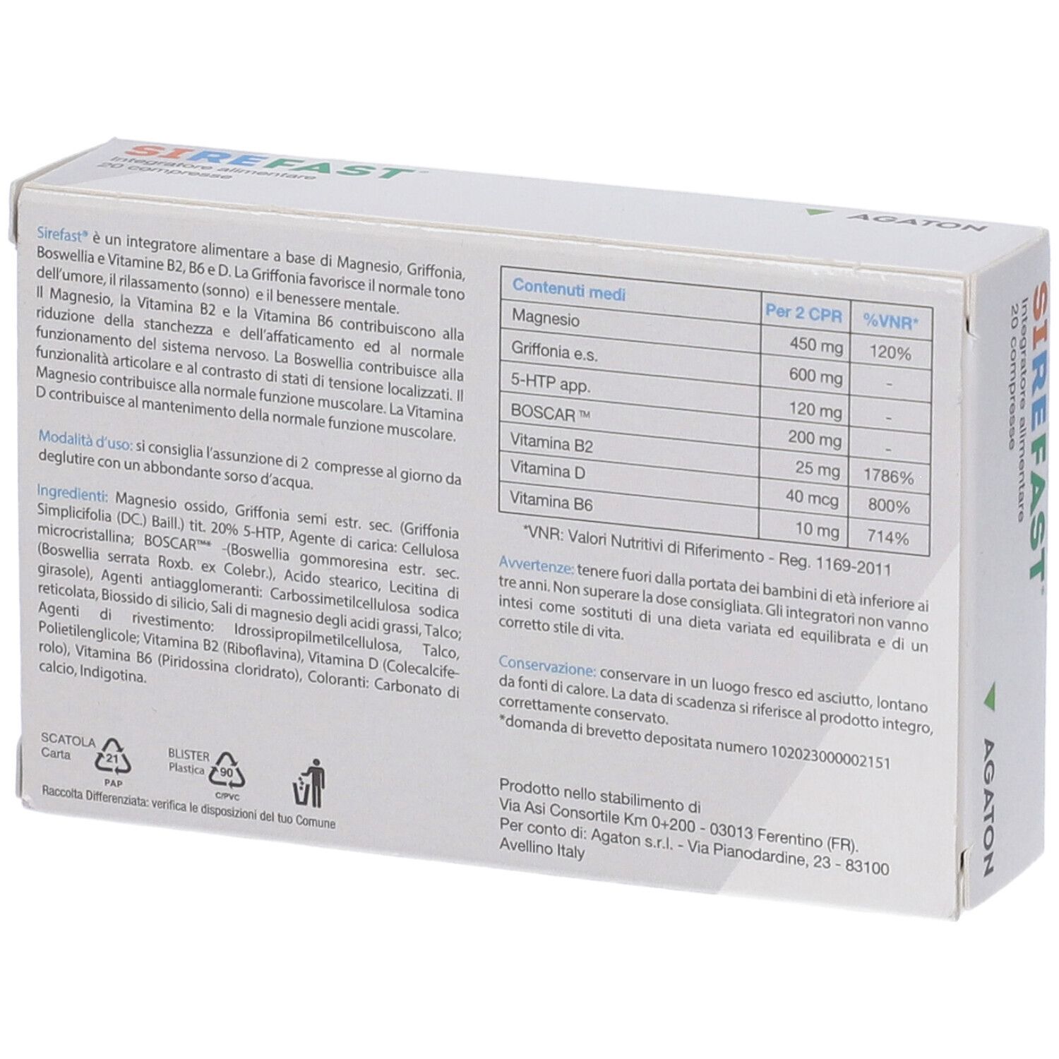 Sirefast 20 Compresse