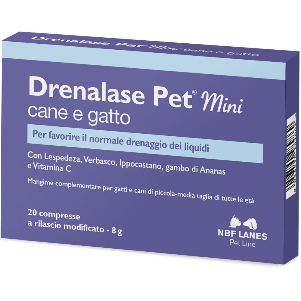Drenalase Pet Mini Cane Gatto 20 Compresse