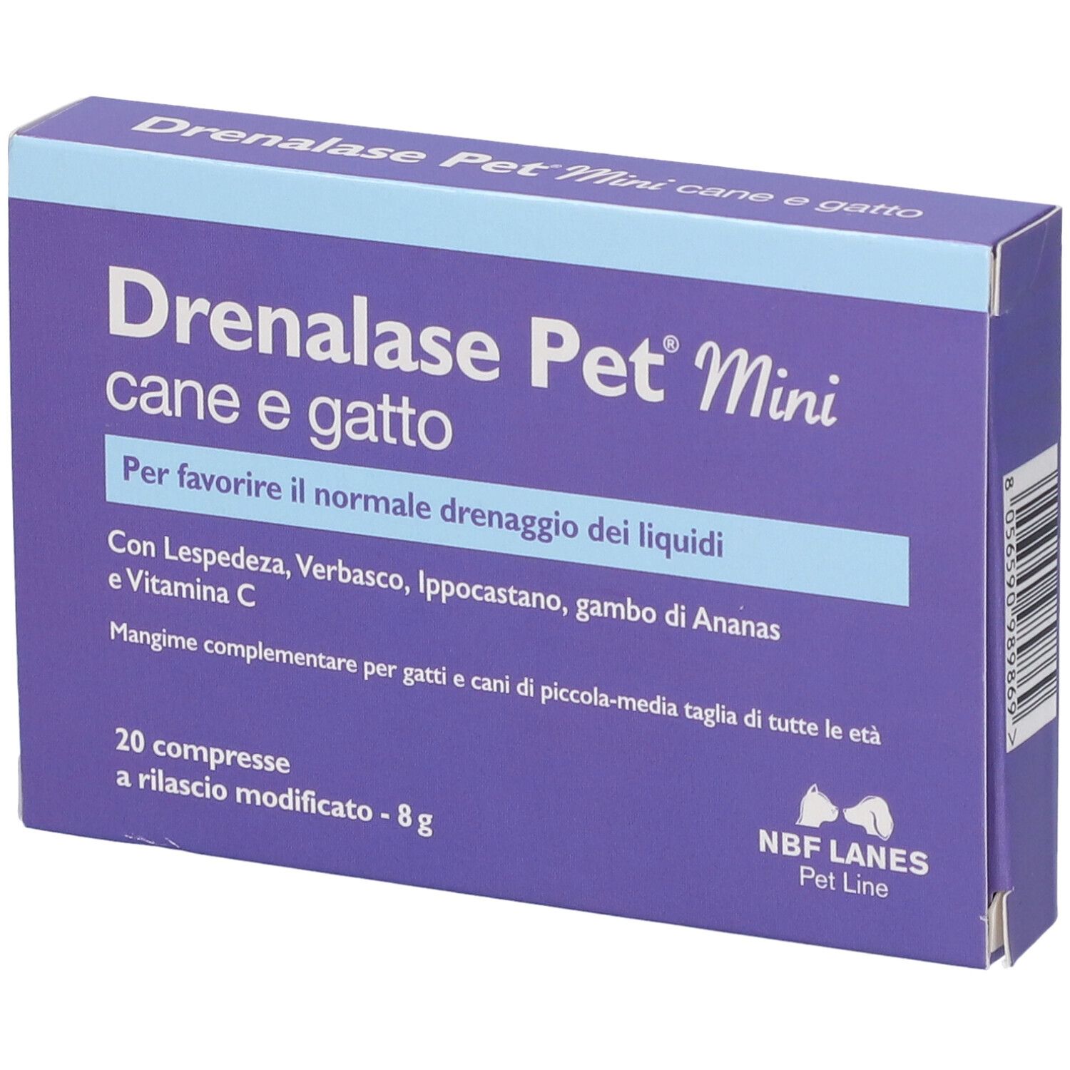 Drenalase Pet Mini Cane Gatto 20 Compresse