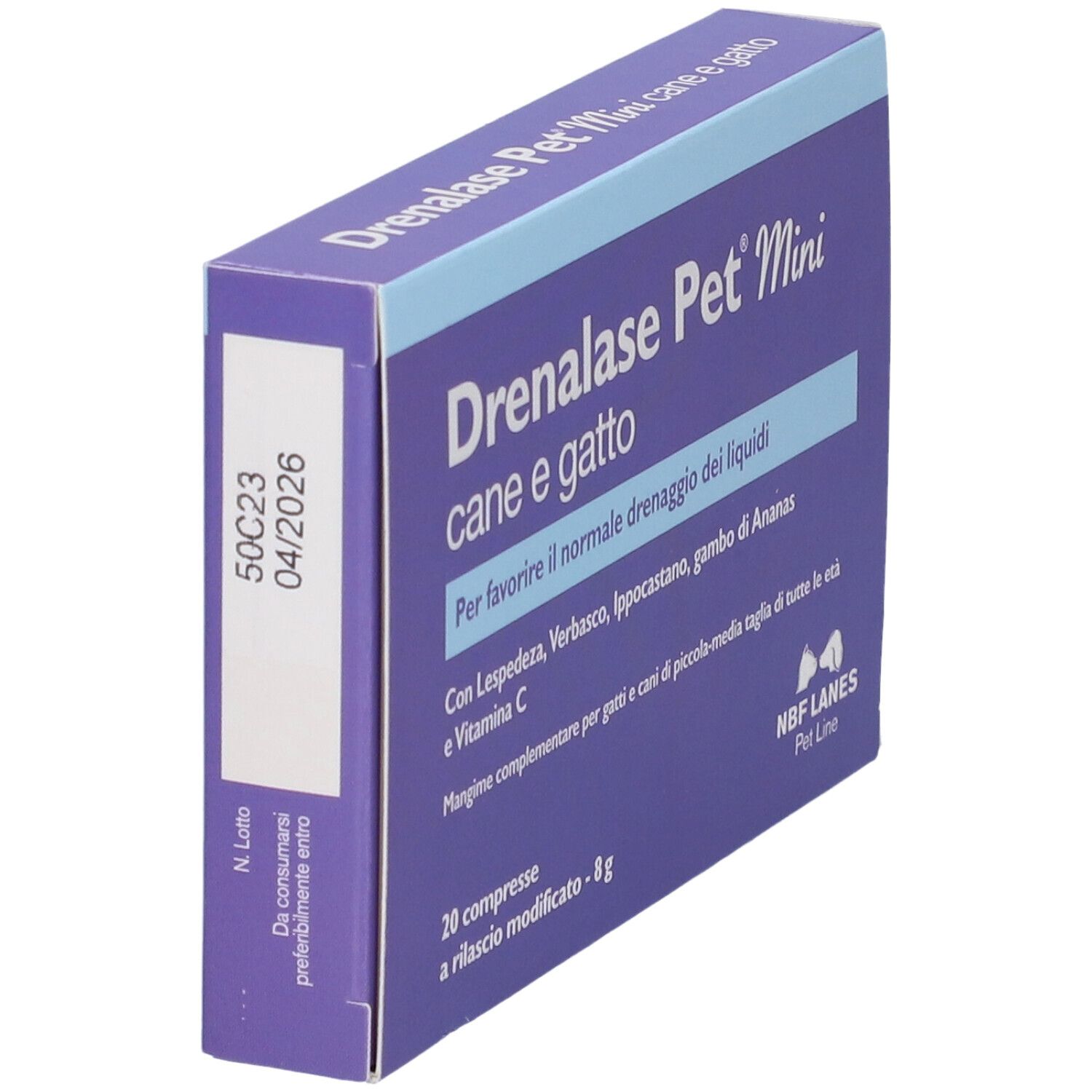 Drenalase Pet Mini Cane Gatto 20 Compresse