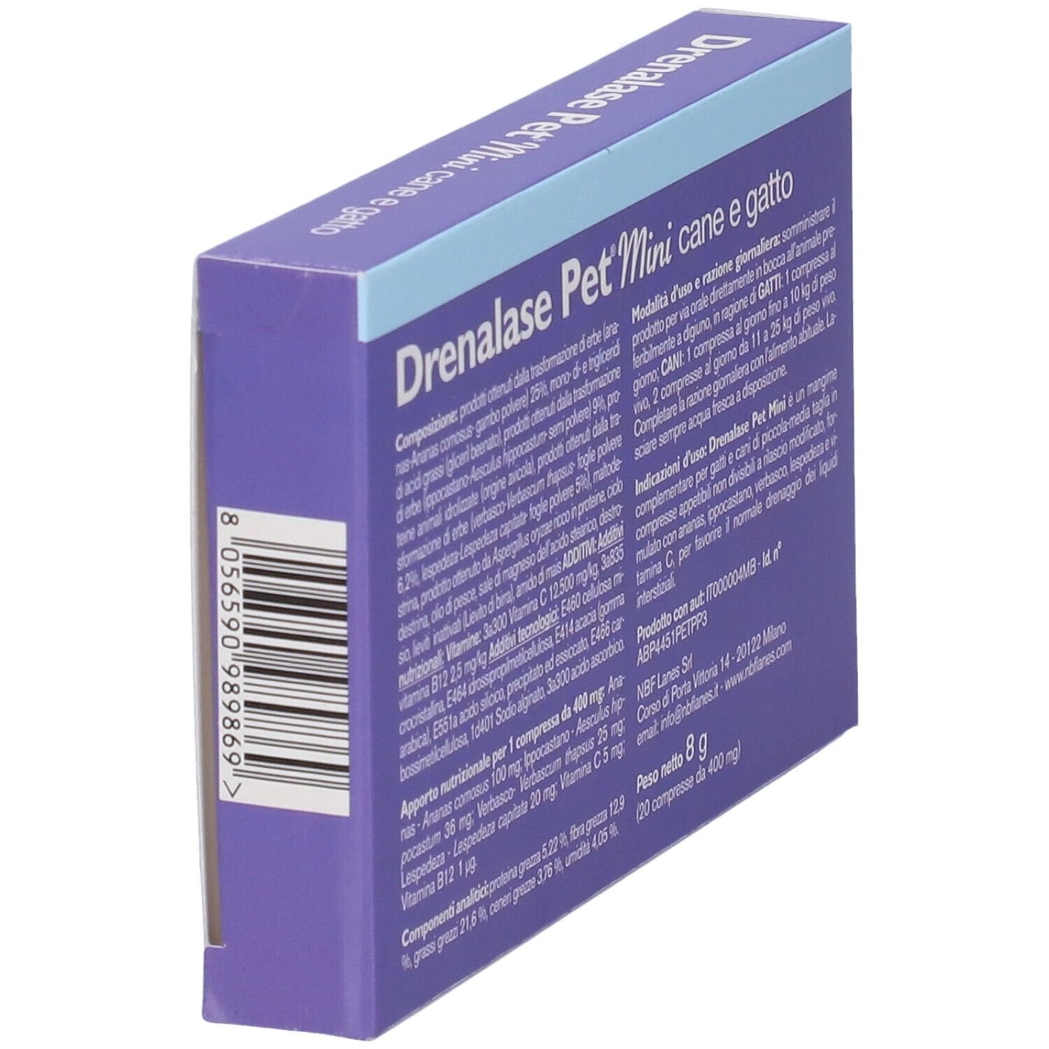 Drenalase Pet Mini Cane Gatto 20 Compresse