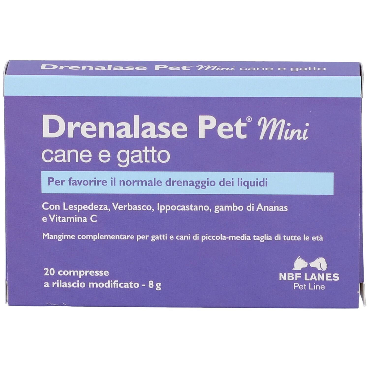 Drenalase Pet Mini Cane Gatto 20 Compresse