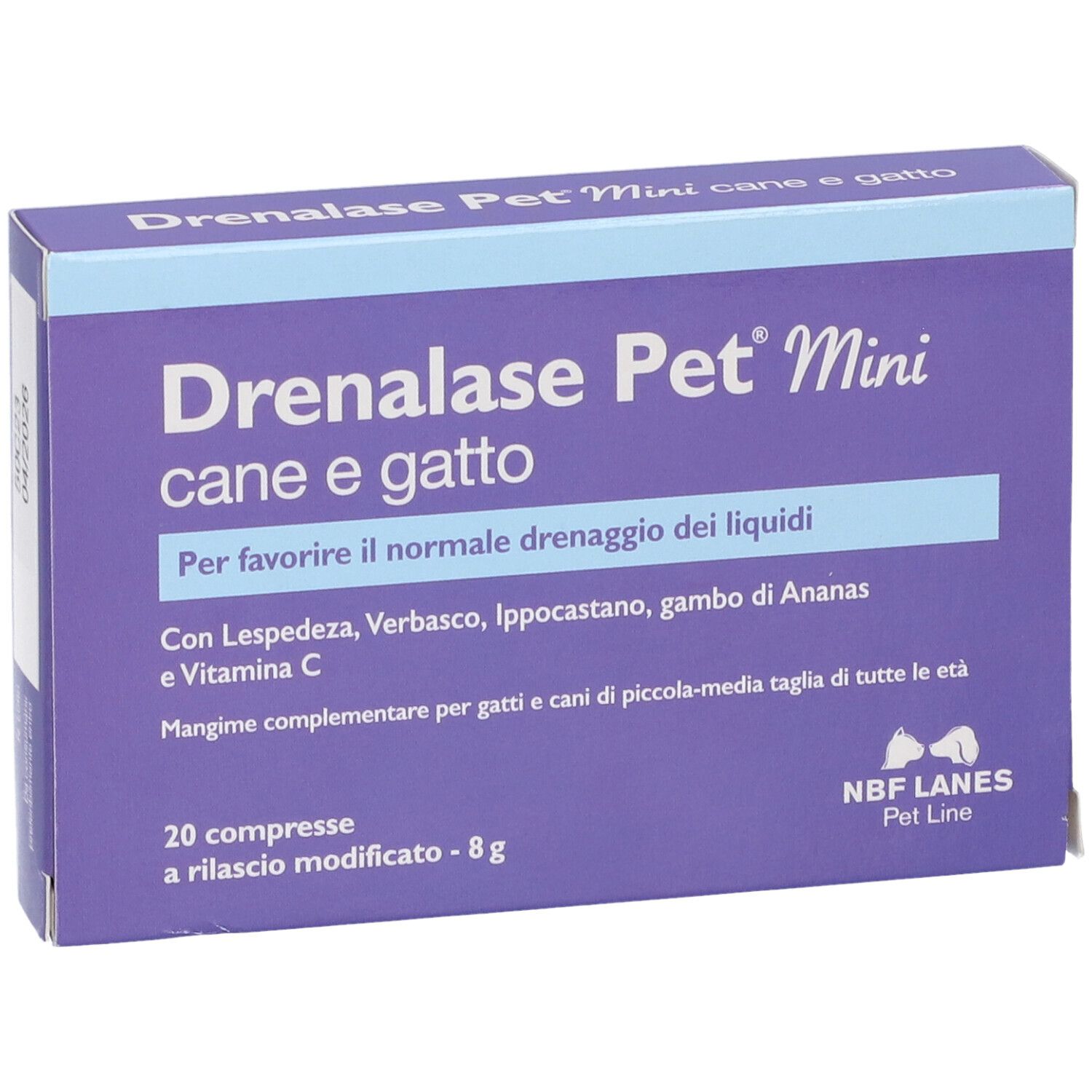 Drenalase Pet Mini Cane Gatto 20 Compresse
