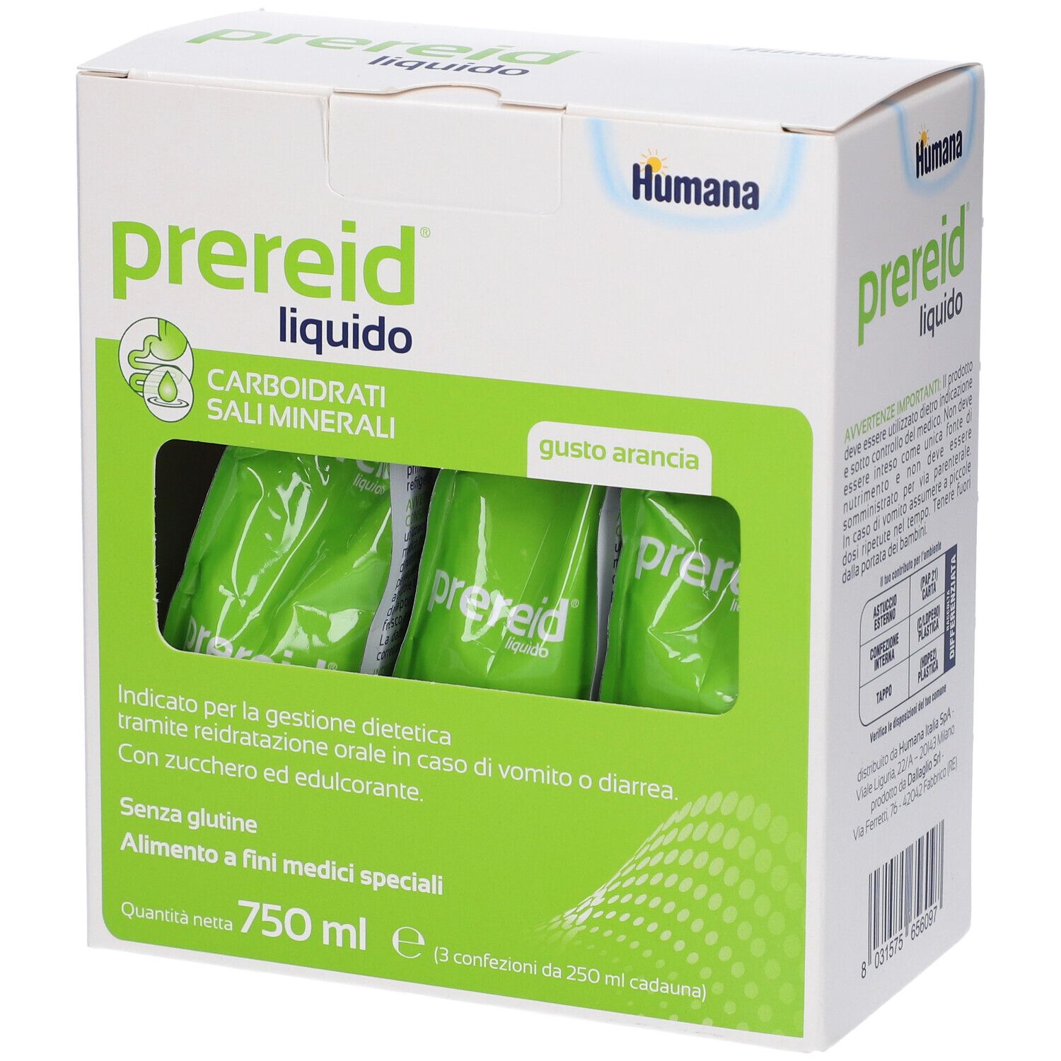 Prereid Liquido Soluzione Reidratante Gusto Arancia
