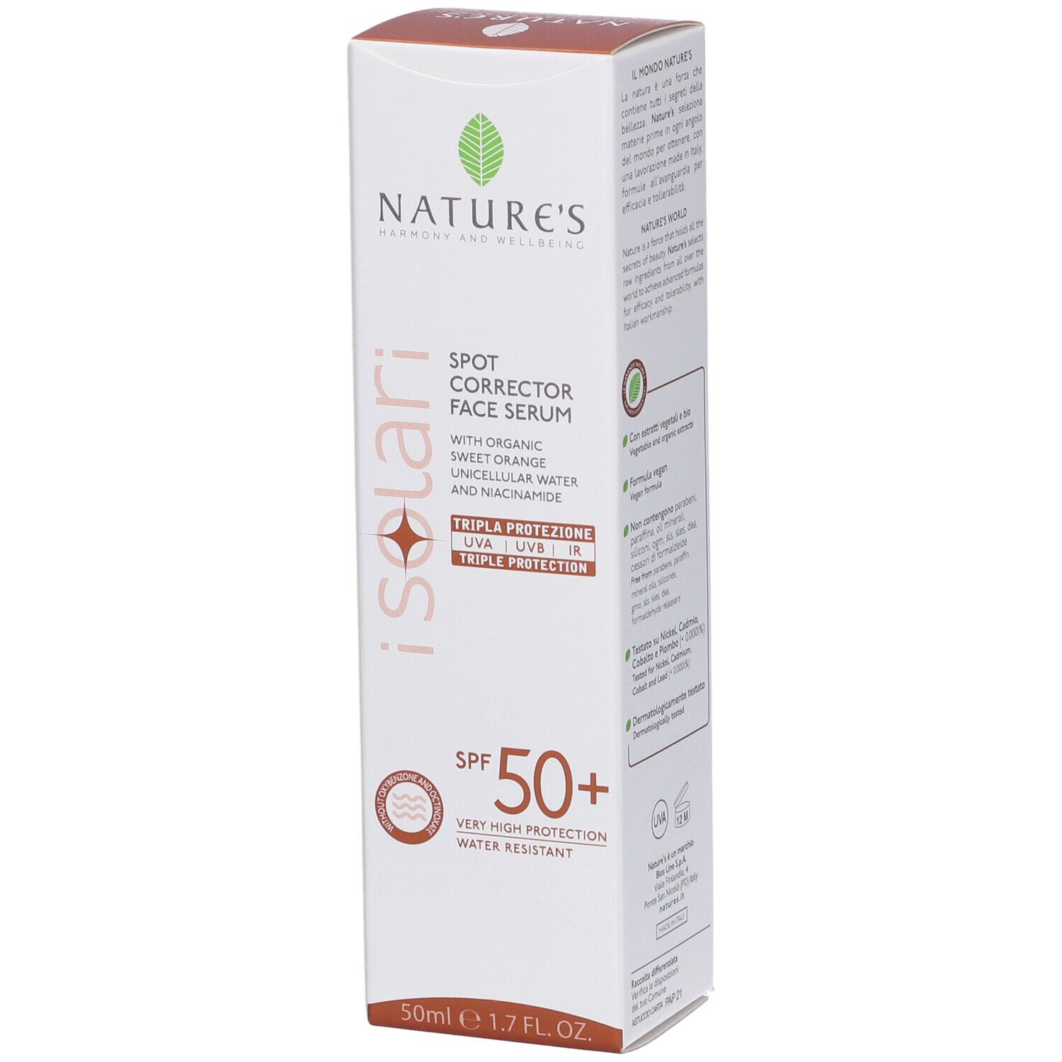 Nature'S I Solari Siero Viso Antimacchia Spf50+