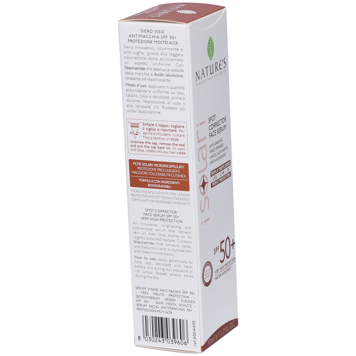 Nature'S I Solari Siero Viso Antimacchia Spf50+