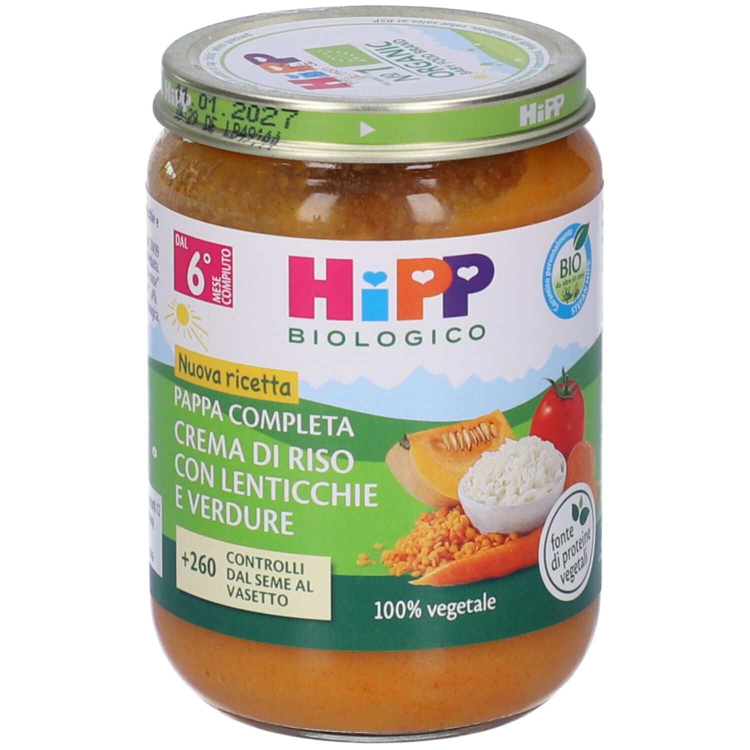 HiPP Crema di Riso con Lenticchie e Verdure