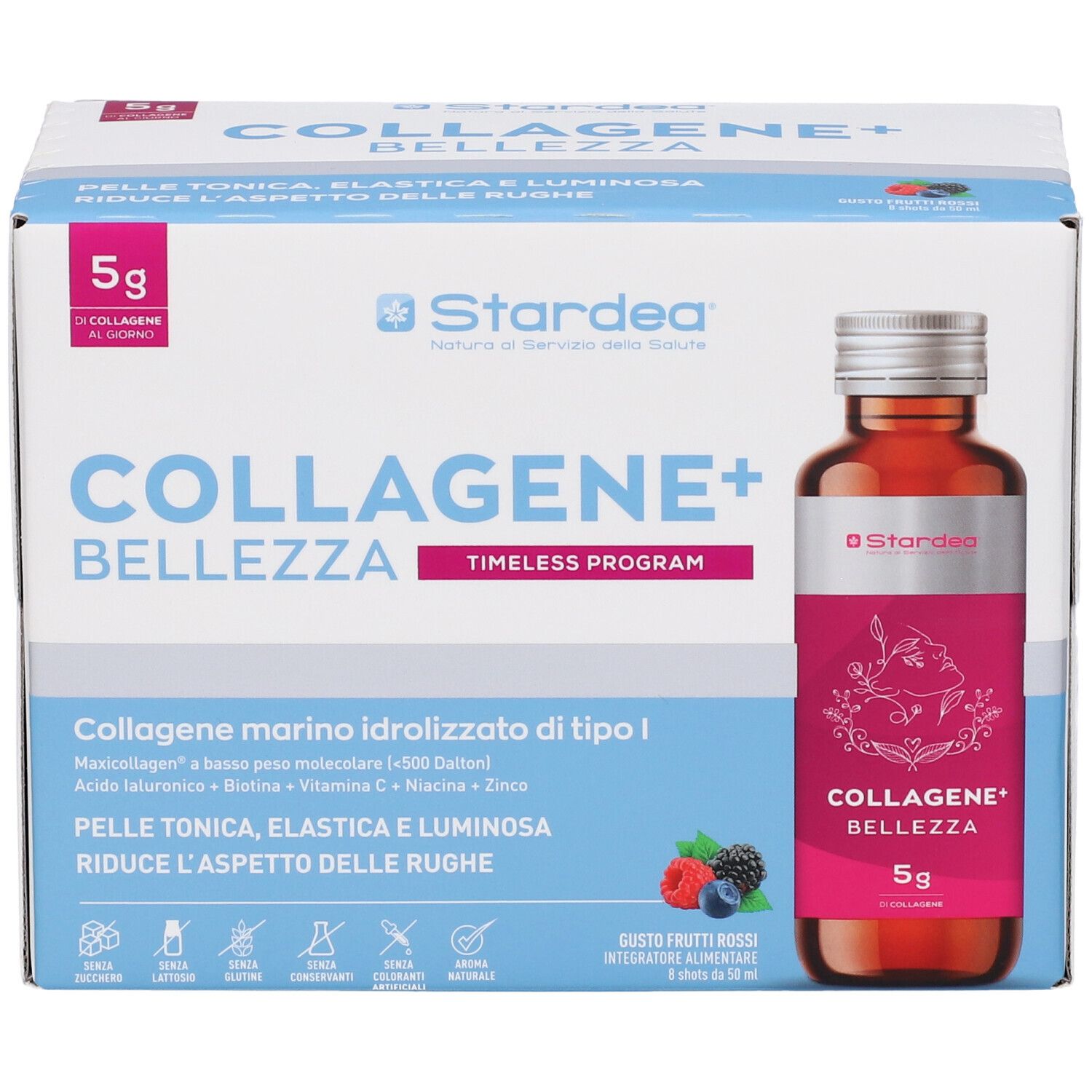 Stardea Collagene + Bellezza Shot da Bere a Base di Collagene Marino Di Tipo 1 e Acido Ialuronico - risparmia il 10% con il codice: Stardea10