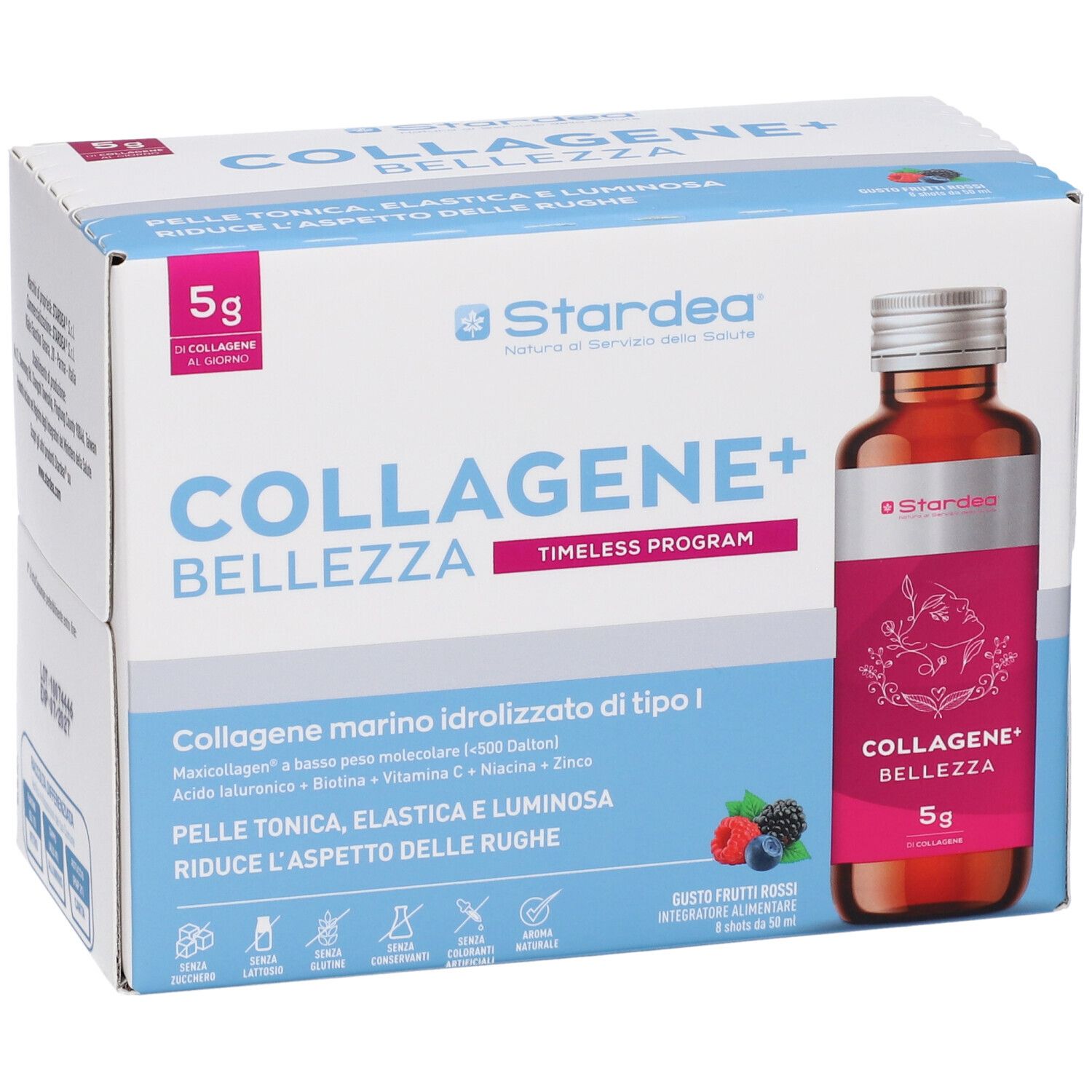 Stardea Collagene + Bellezza Shot da Bere a Base di Collagene Marino Di Tipo 1 e Acido Ialuronico - risparmia il 10% con il codice: Stardea10