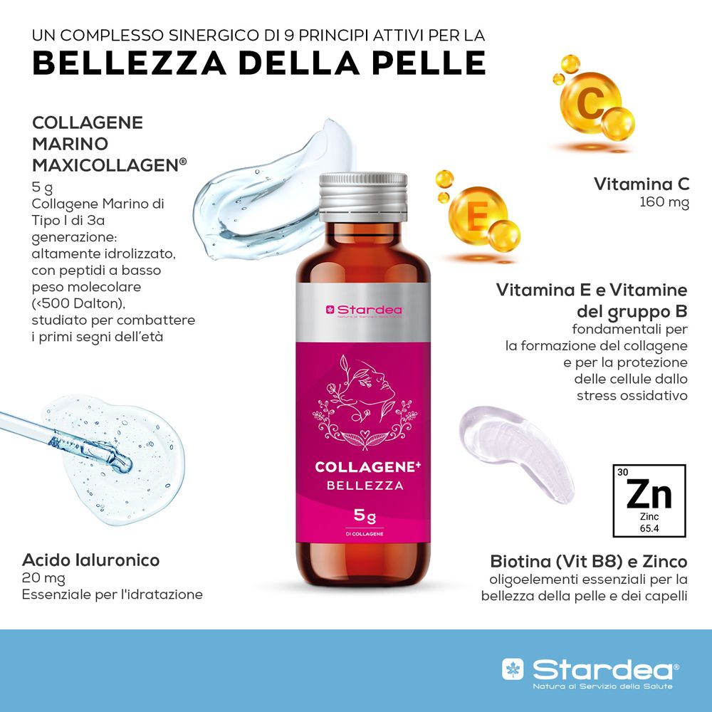 Stardea Collagene + Bellezza Shot da Bere a Base di Collagene Marino Di Tipo 1 e Acido Ialuronico - risparmia il 10% con il codice: Stardea10