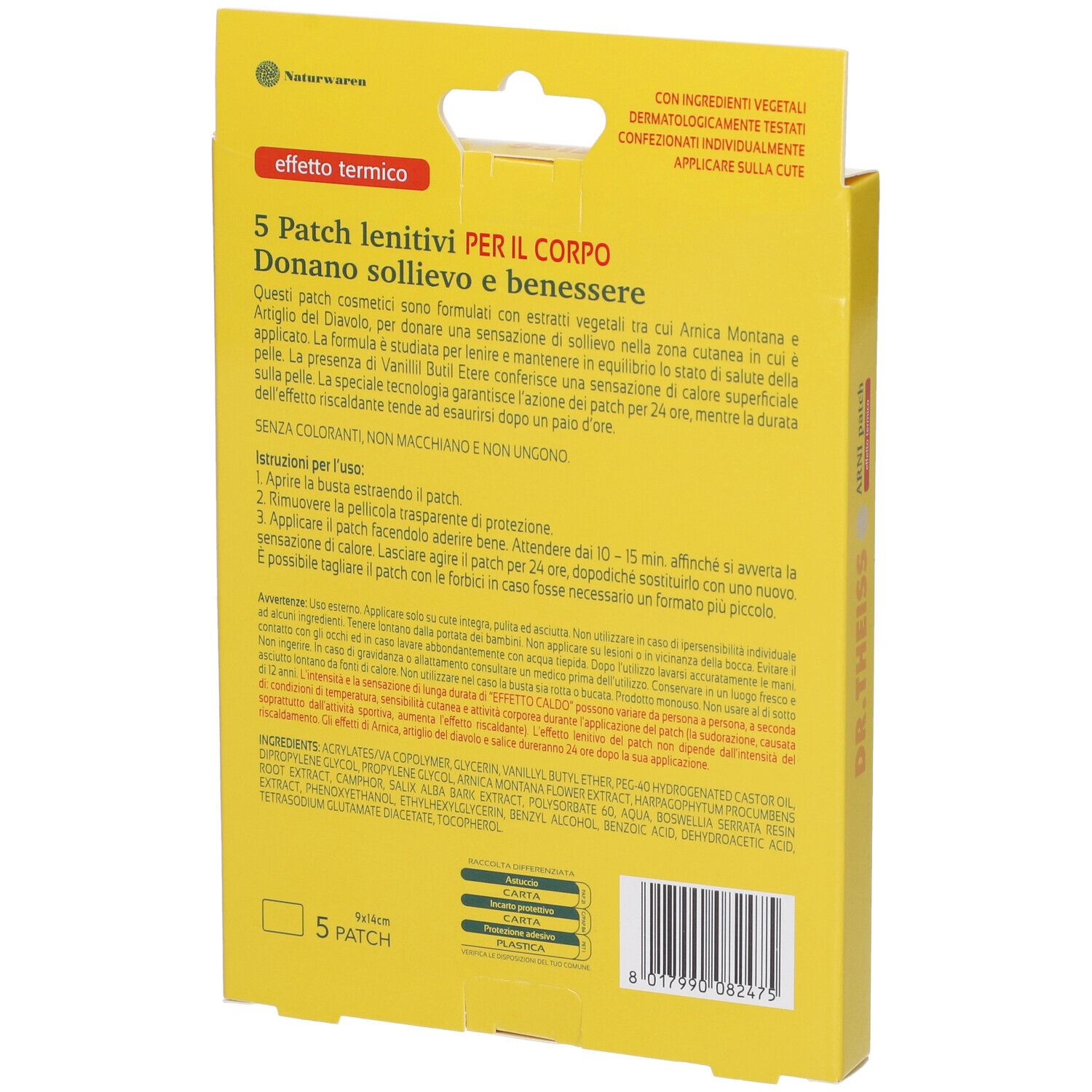 Dr. Theiss Arni Patch Effetto Termico Patch Lenitivi per il Corpo