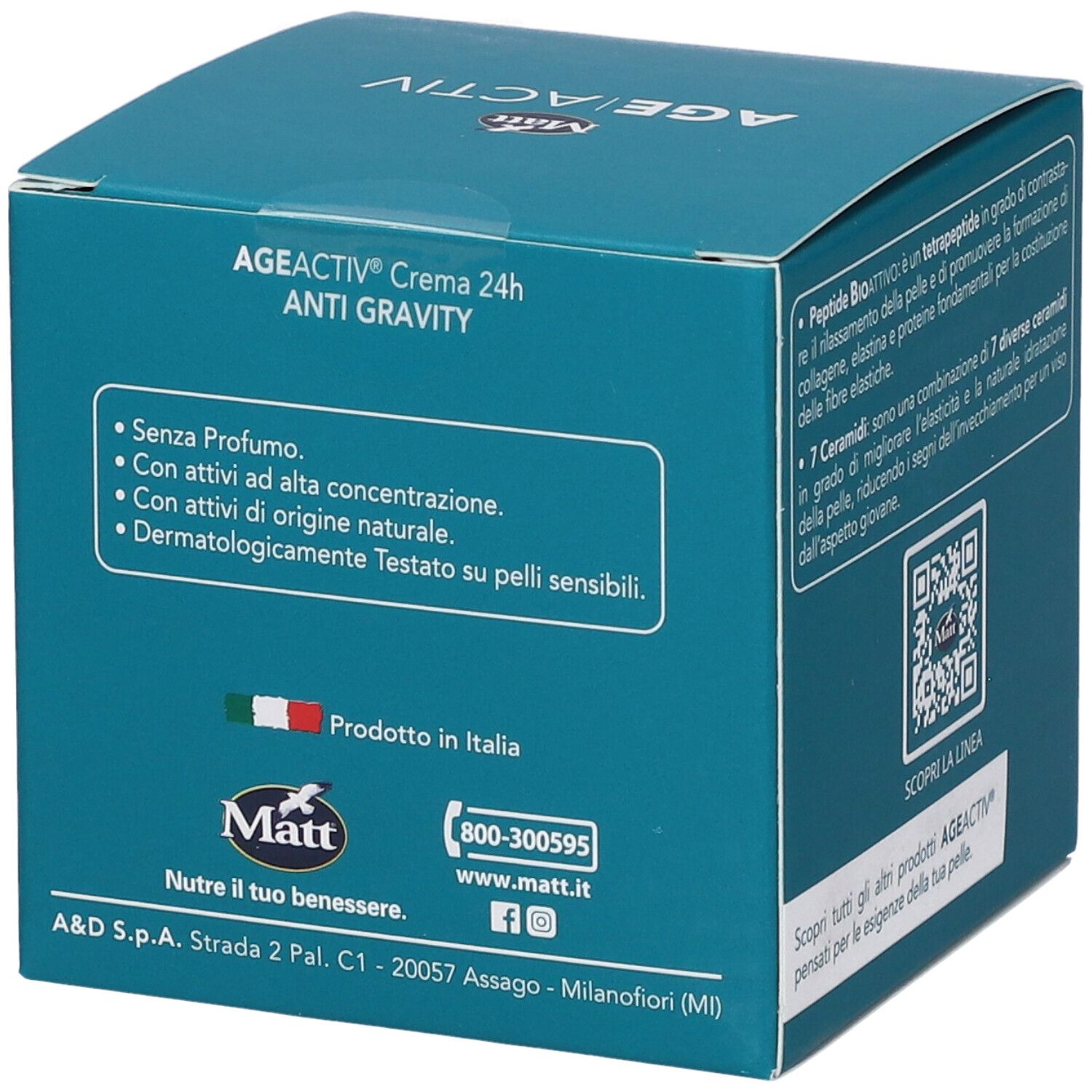 Matt AGE ACTIV Anti Gravity Crema 24h: Senza profumo, testata dermatologicamente su pelli sensibili.