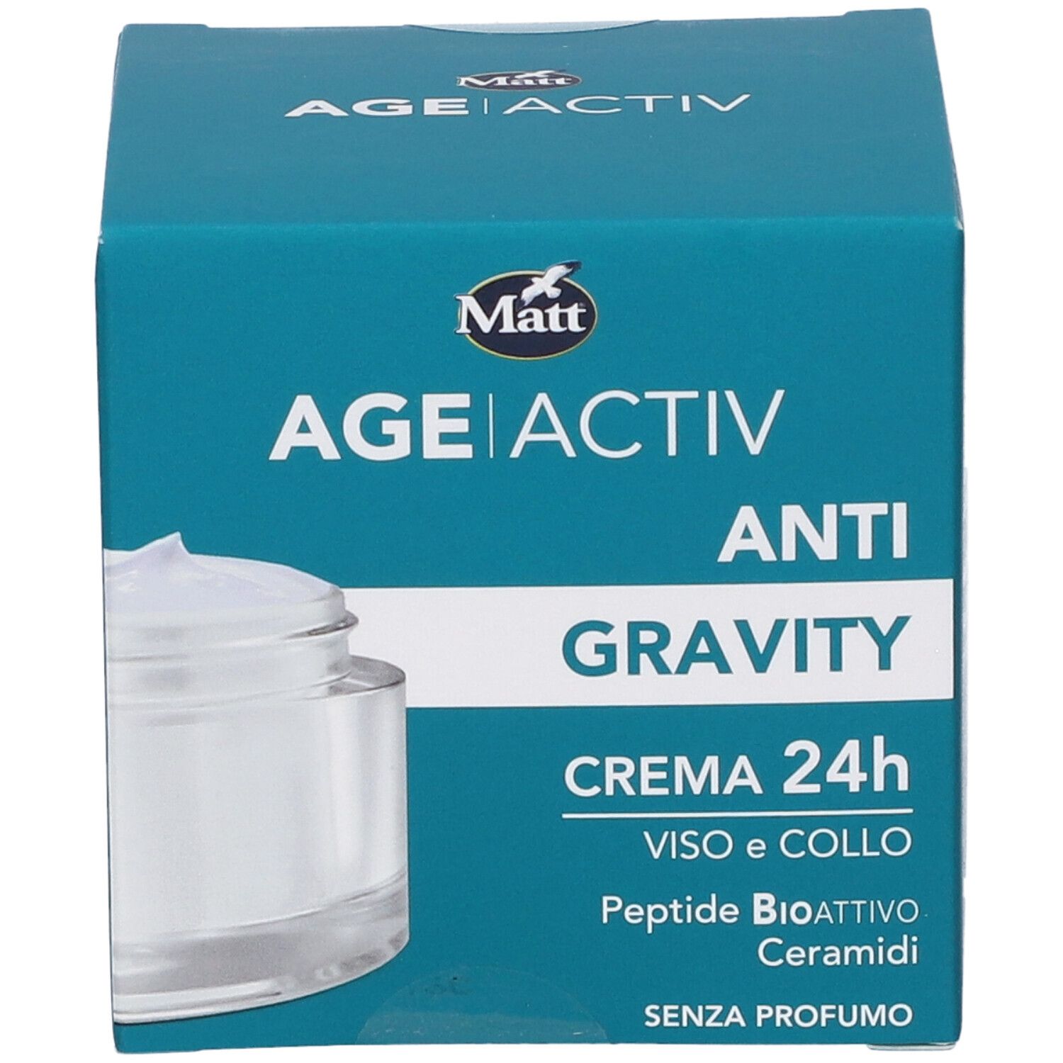 Matt AGE ACTIV Anti Gravity Crema 24h: Modalità di applicazione – mattina e sera su viso e collo.