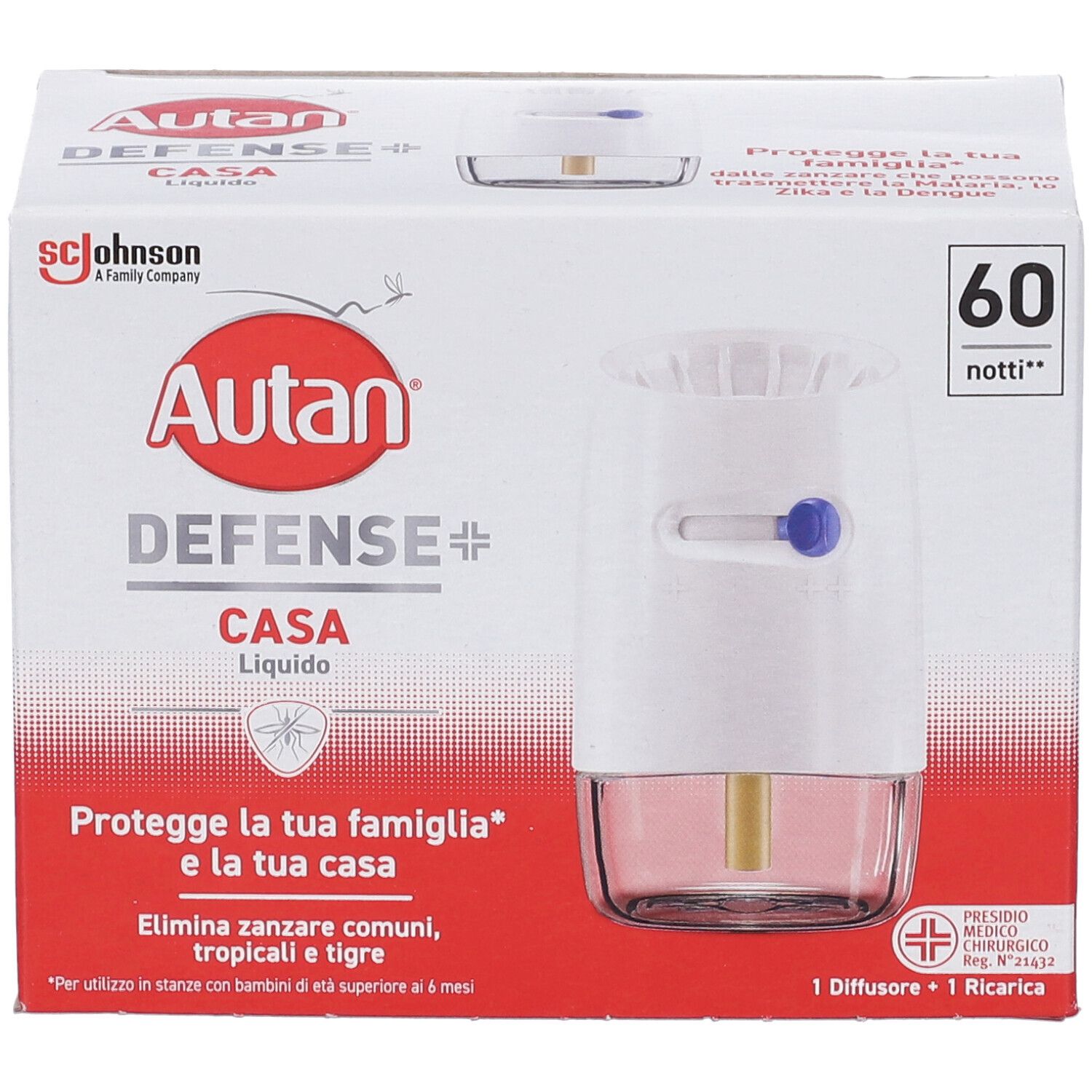 Confezione Autan Defense Casa Liquido con diffusore e ricarica, 60 Notti.
