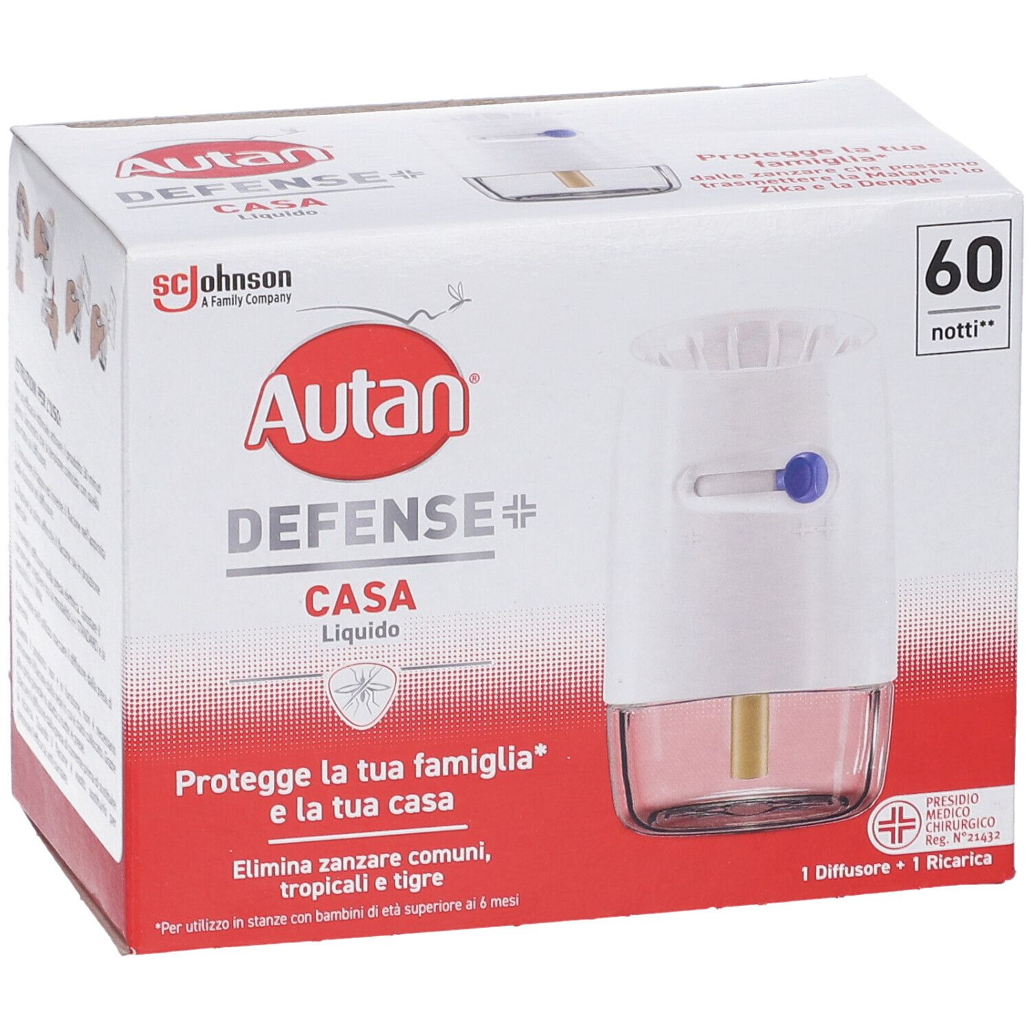 Confezione Autan Defense Casa Liquido con diffusore e ricarica, 60 Notti.