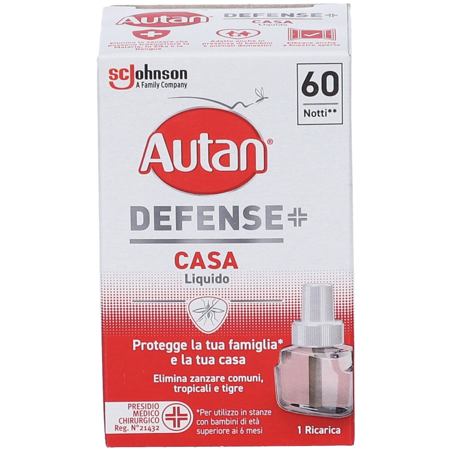 Autan Defense Casa: Fronte della confezione con nome del prodotto e immagine della ricarica.