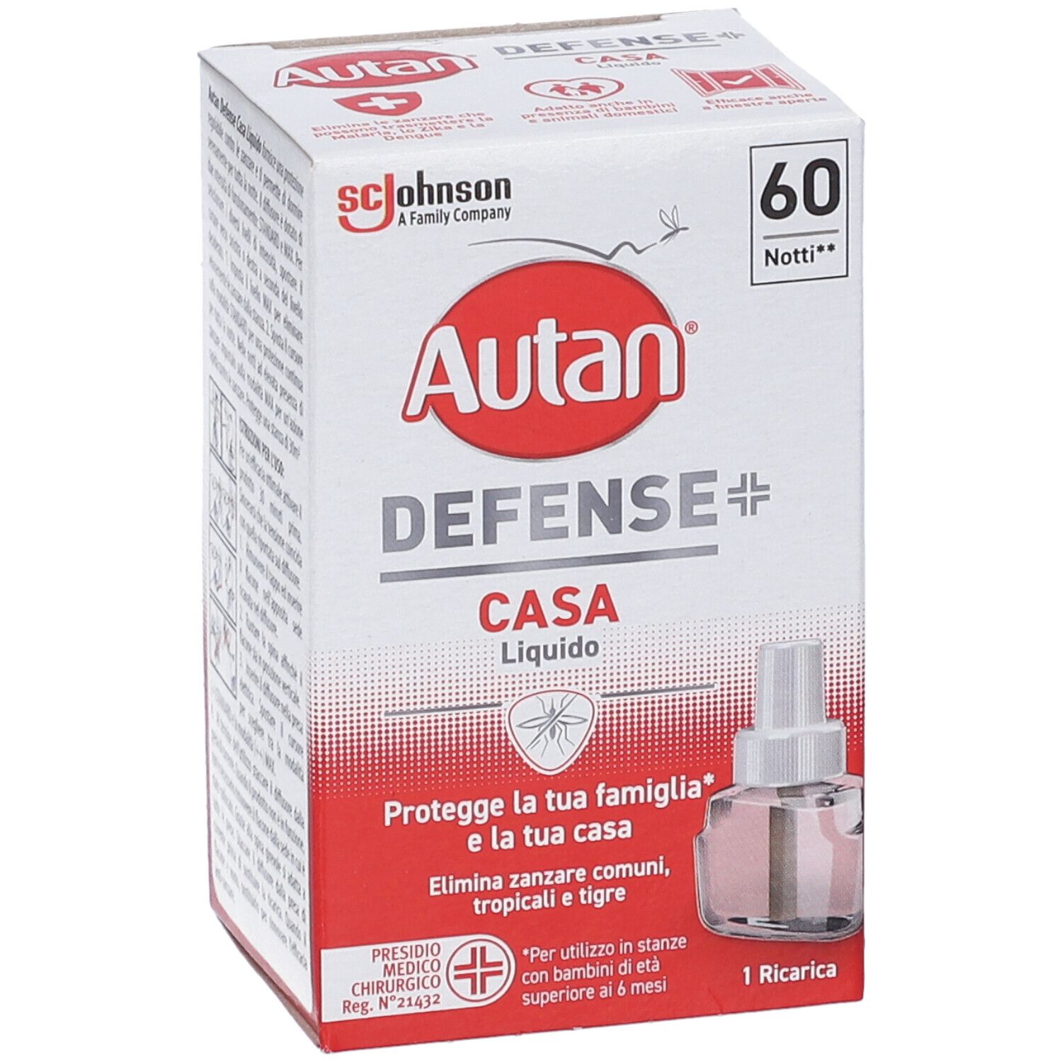 Autan Defense Casa: Fronte della confezione con nome del prodotto e immagine della ricarica.