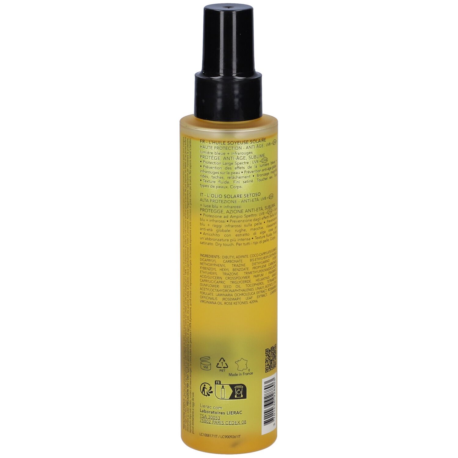 Lierac Sunissime Olio Solare Setoso SPF50