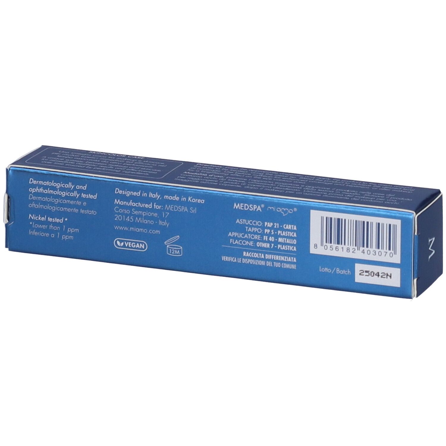MIAMO Global Eye Defence Sunscreen Concealer SPF 30 Tonalità CREME
