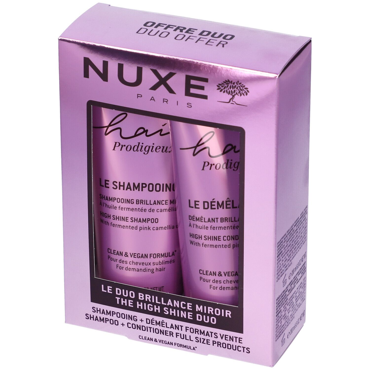 Nuxe Hair Prodigieux® Cofanetto The High Shine Duo Shampoo + Balsamo