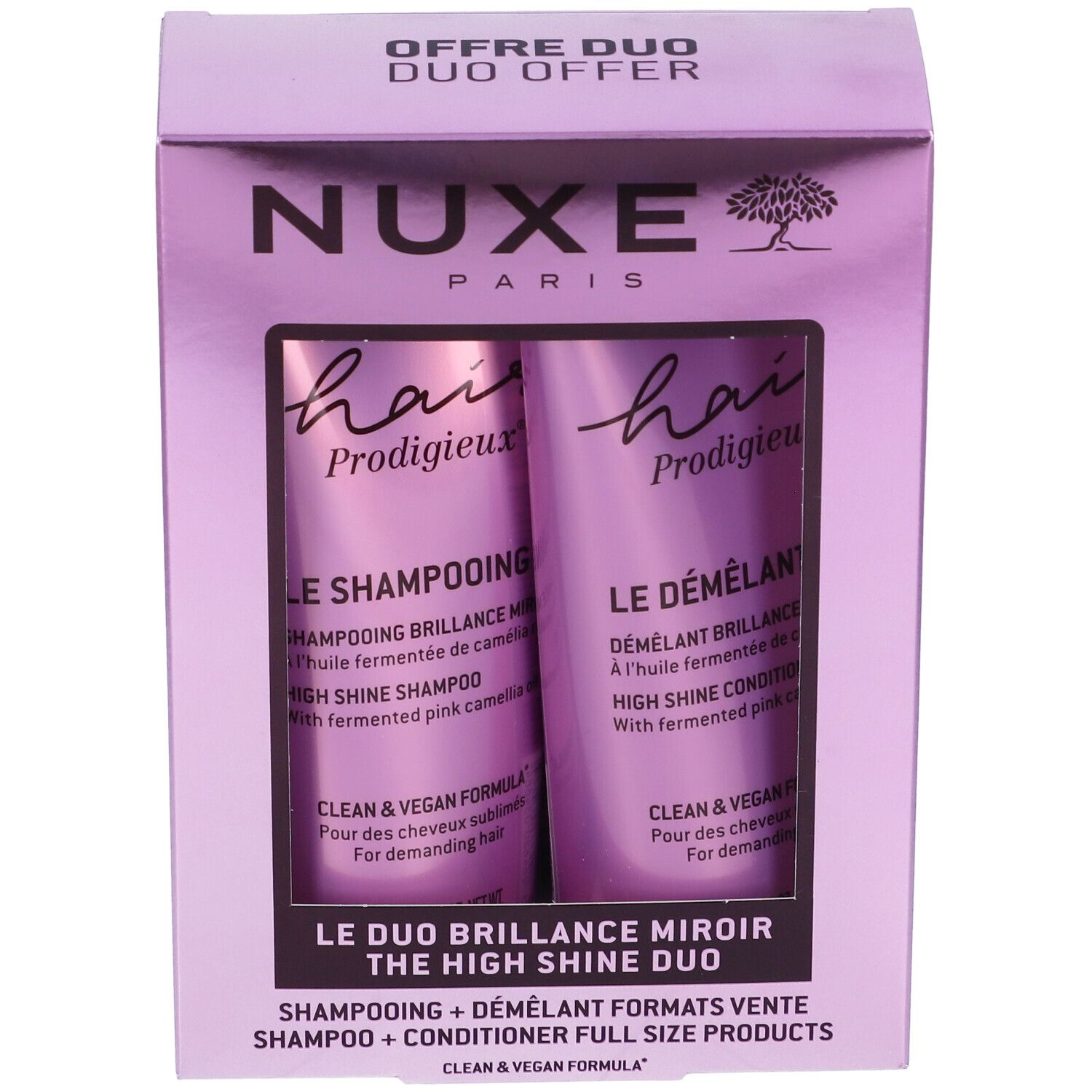 Nuxe Hair Prodigieux® Cofanetto The High Shine Duo Shampoo + Balsamo