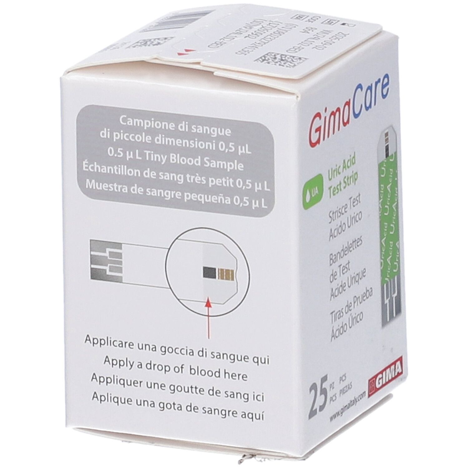 GIMA Strisce Acido Urico In Flaconcino Per Monitor Multiparametrico Gimacare