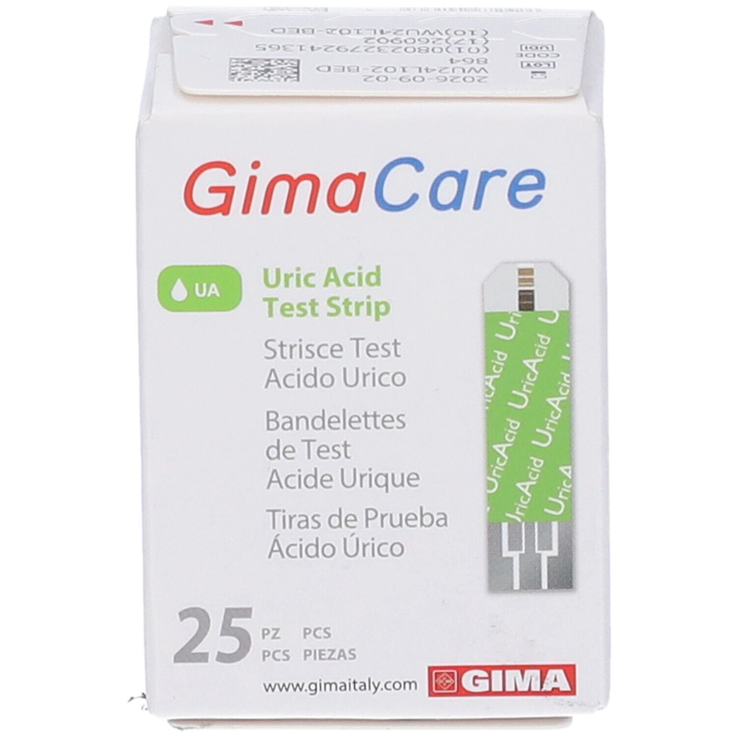 GIMA Strisce Acido Urico In Flaconcino Per Monitor Multiparametrico Gimacare