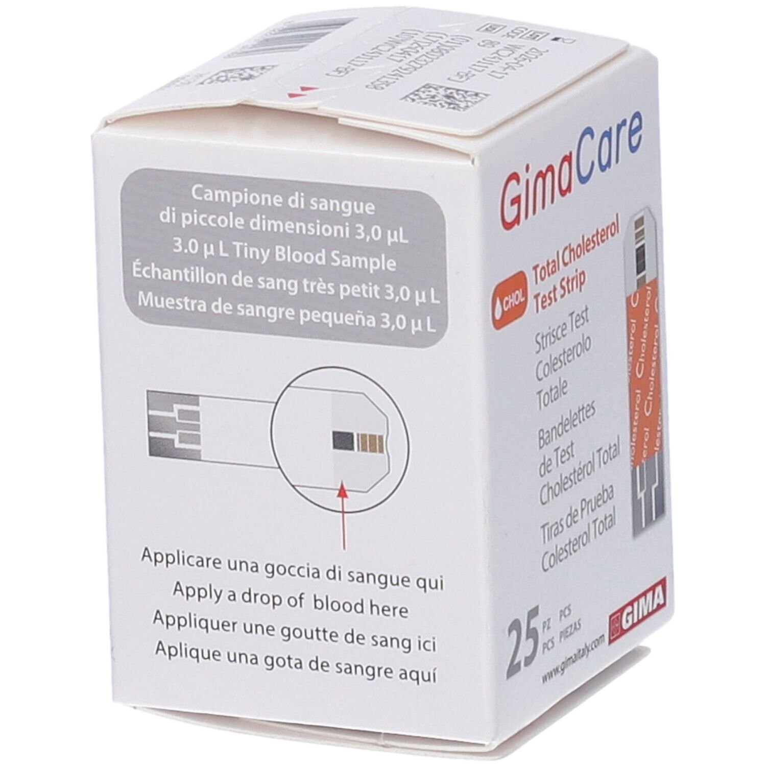 GIMA Strisce Colesterolo In Flaconcino Per Per Monitor Multiparametrico Gimacare