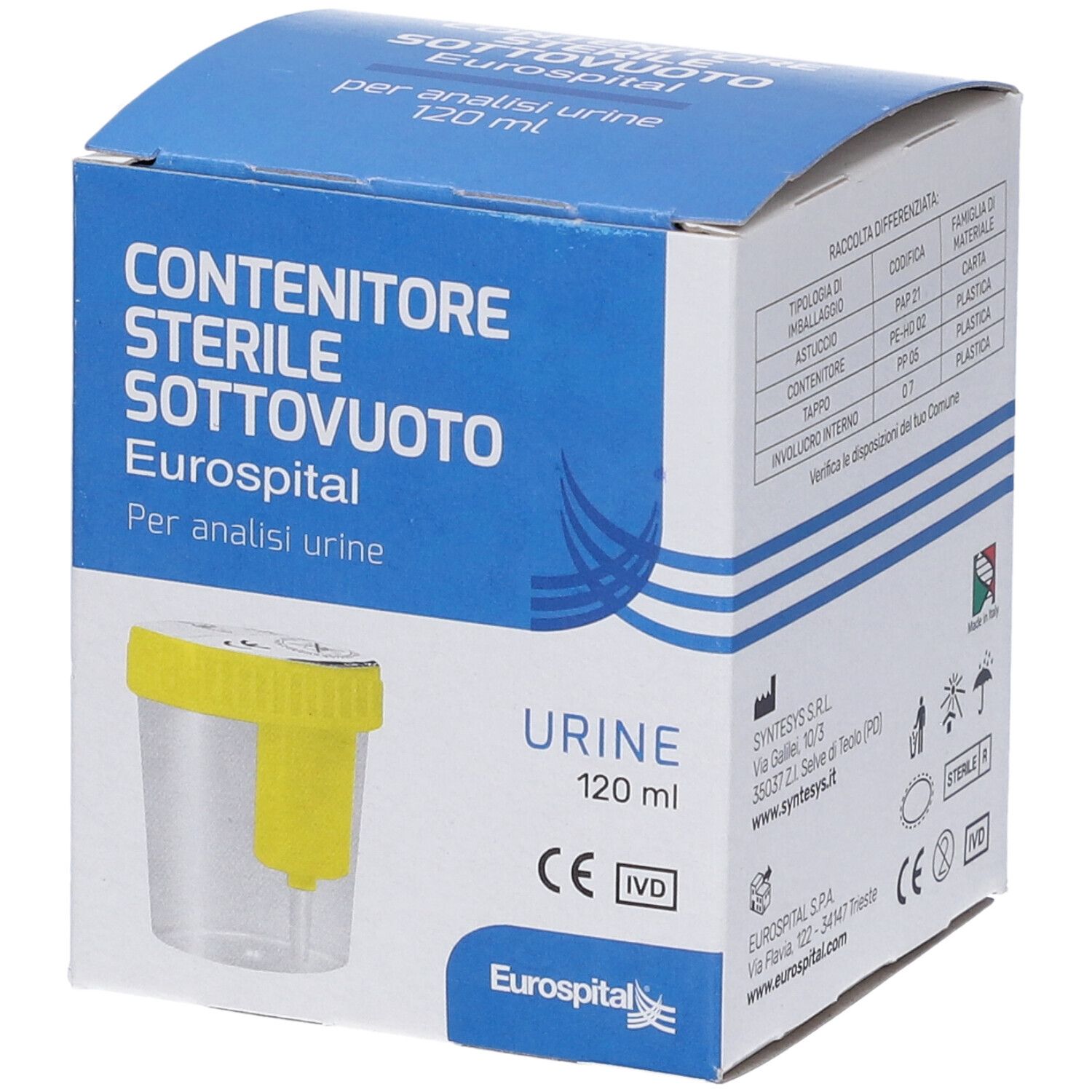 Eurospital Contenitore Urine Sterile Sottovuoto