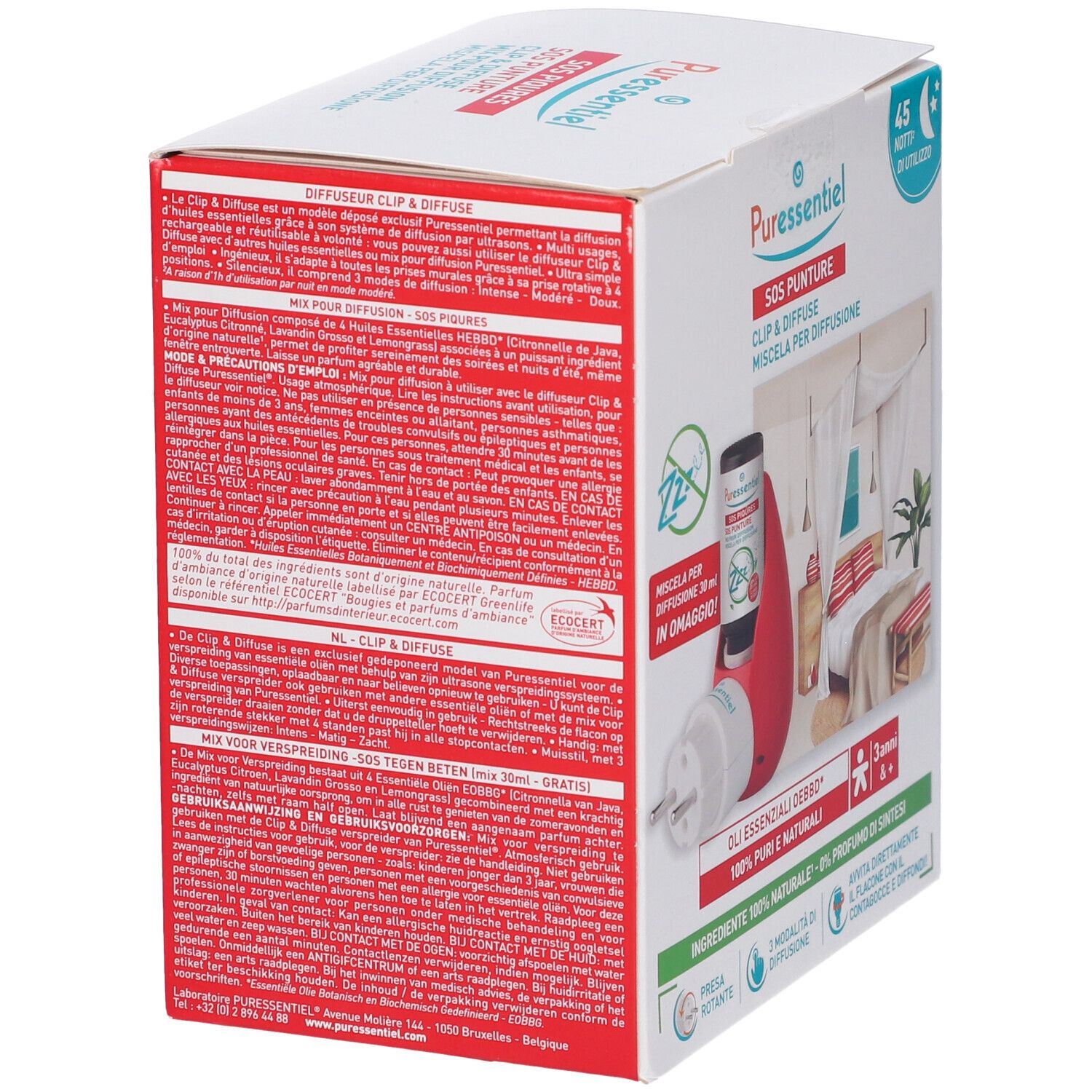 Puressentiel SOS Punture Clip & Diffuse Diffusore + Miscela per Diffusione in Omaggio