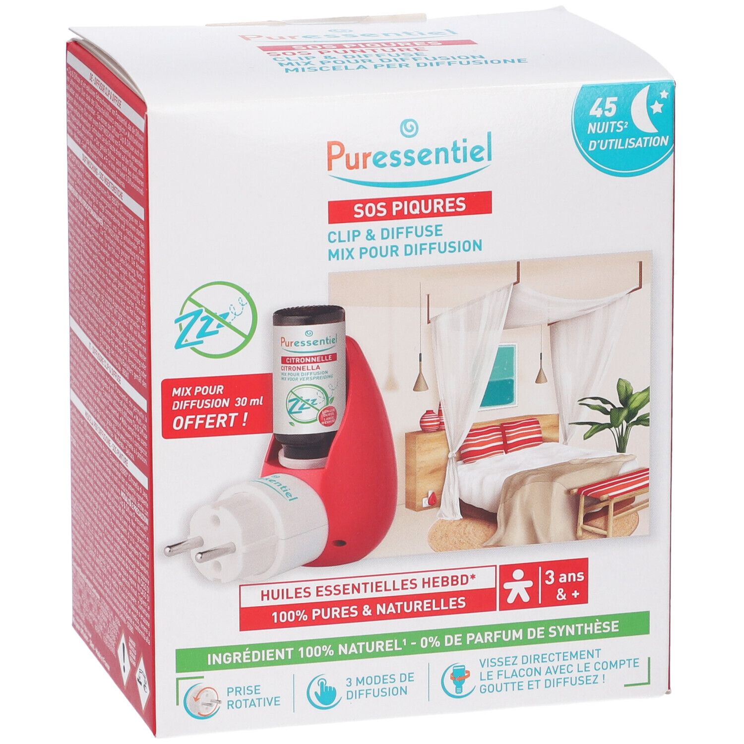 Puressentiel SOS Punture Clip & Diffuse Diffusore + Miscela per Diffusione in Omaggio